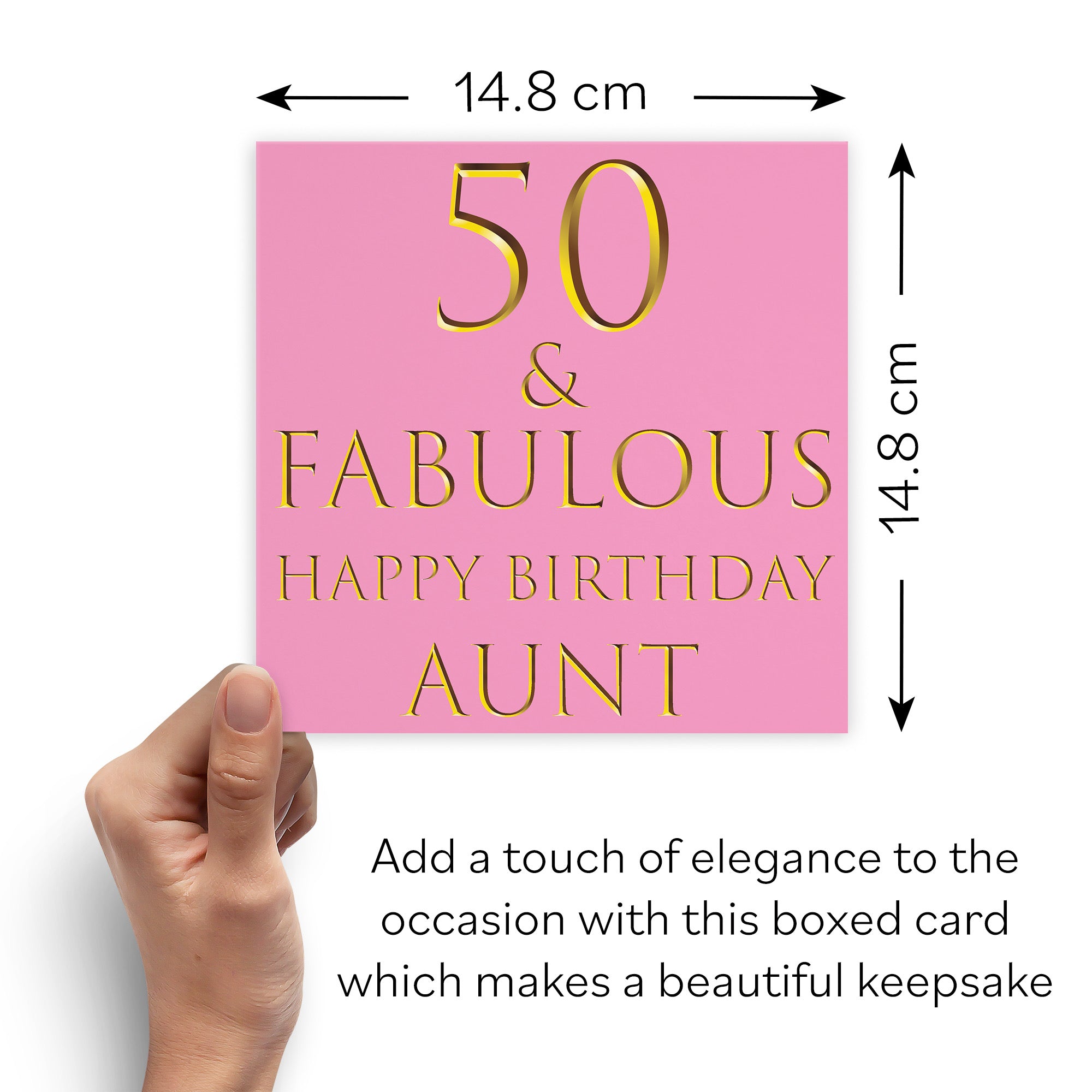 Boxed 50th Aunt Birthday Card Fabulous - Default Title (B0D58L7N3V)