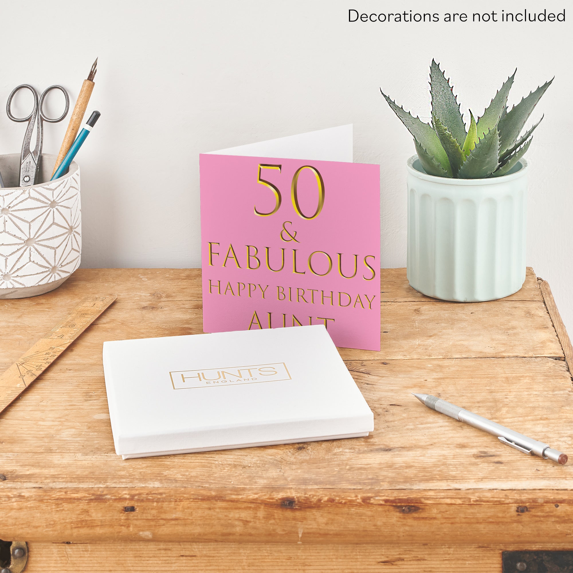 Boxed 50th Aunt Birthday Card Fabulous - Default Title (B0D58L7N3V)