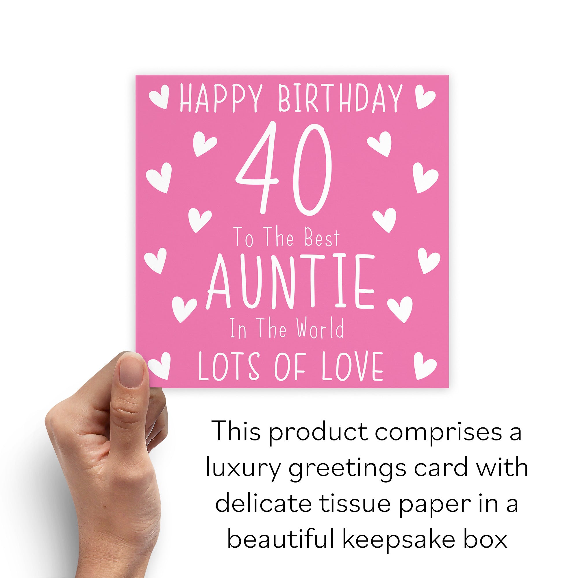 Boxed 40th Auntie Birthday Card Iconic - Default Title (B0D58L7TR8)