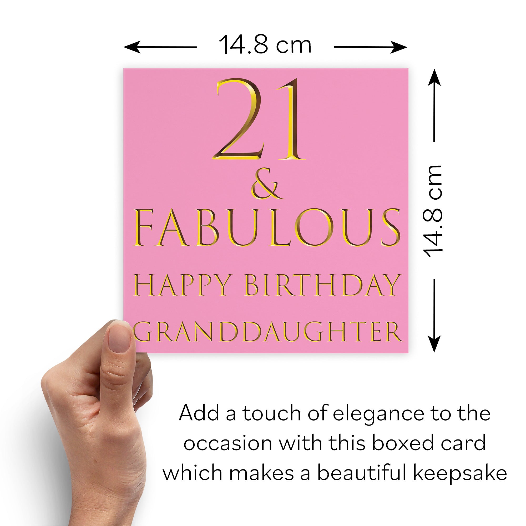 Boxed 21st Granddaughter Birthday Card Fabulous - Default Title (B0D58L8C5C)