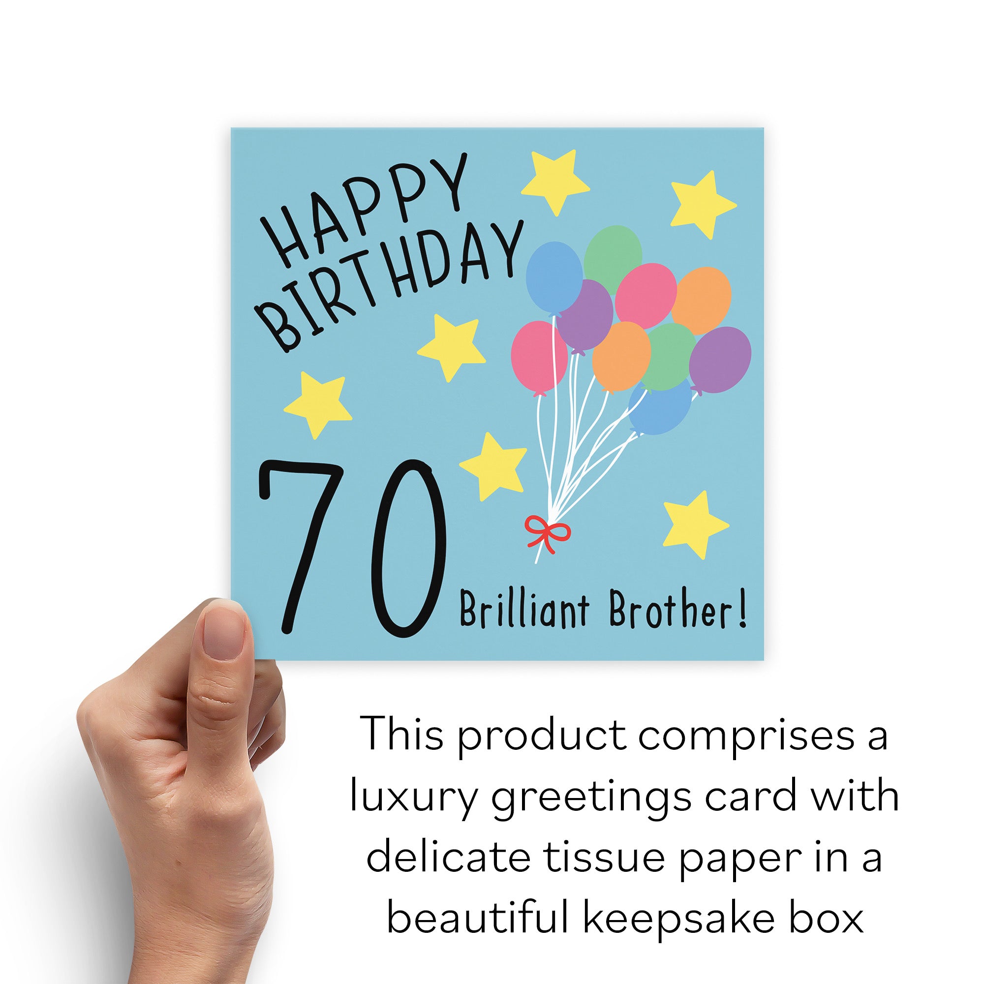 Boxed 70th Brother Birthday Card Original - Default Title (B0D58LCBKW)