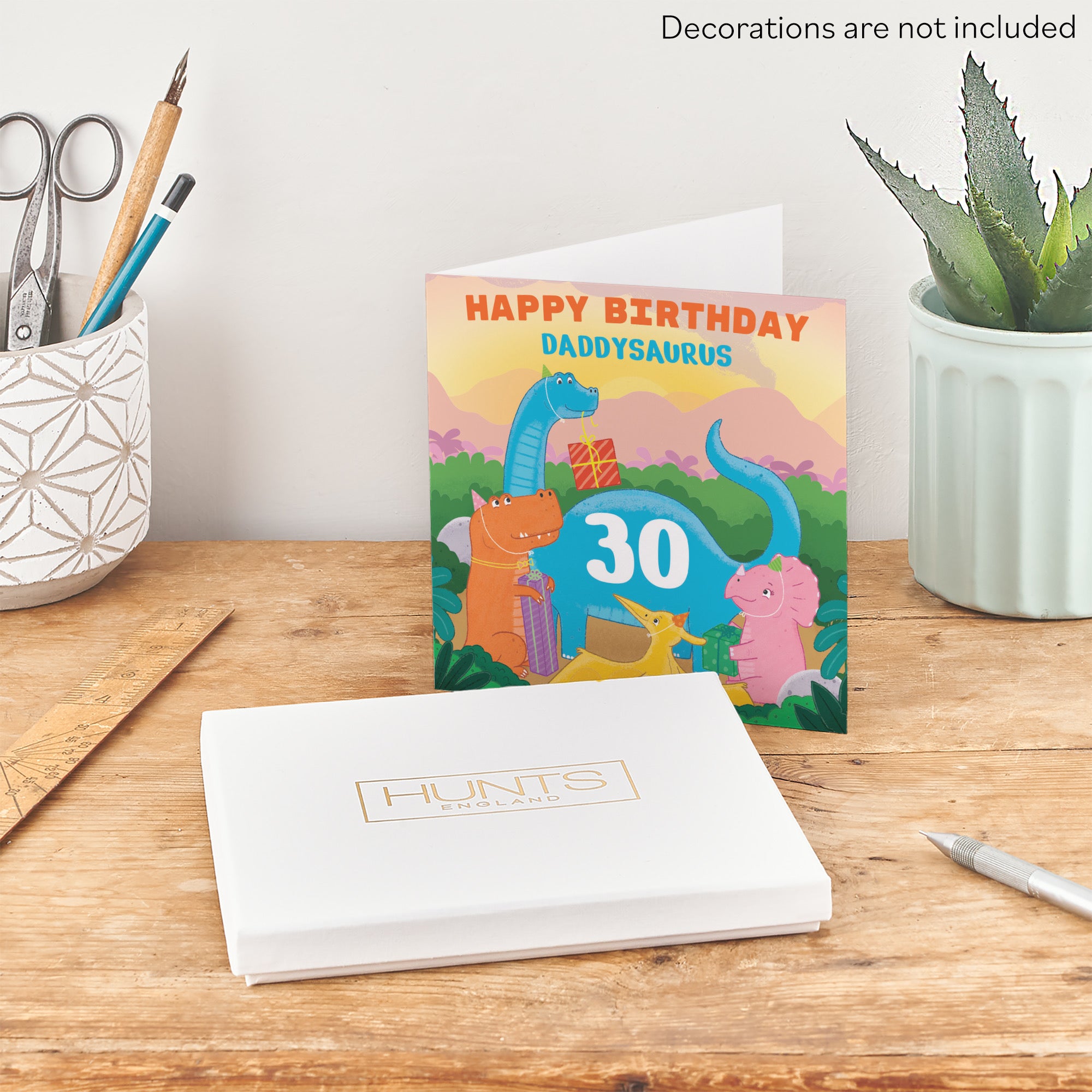 Boxed 30th Daddy Dinosaur Party Birthday Card Imagination - Default Title (B0D58LHXX3)