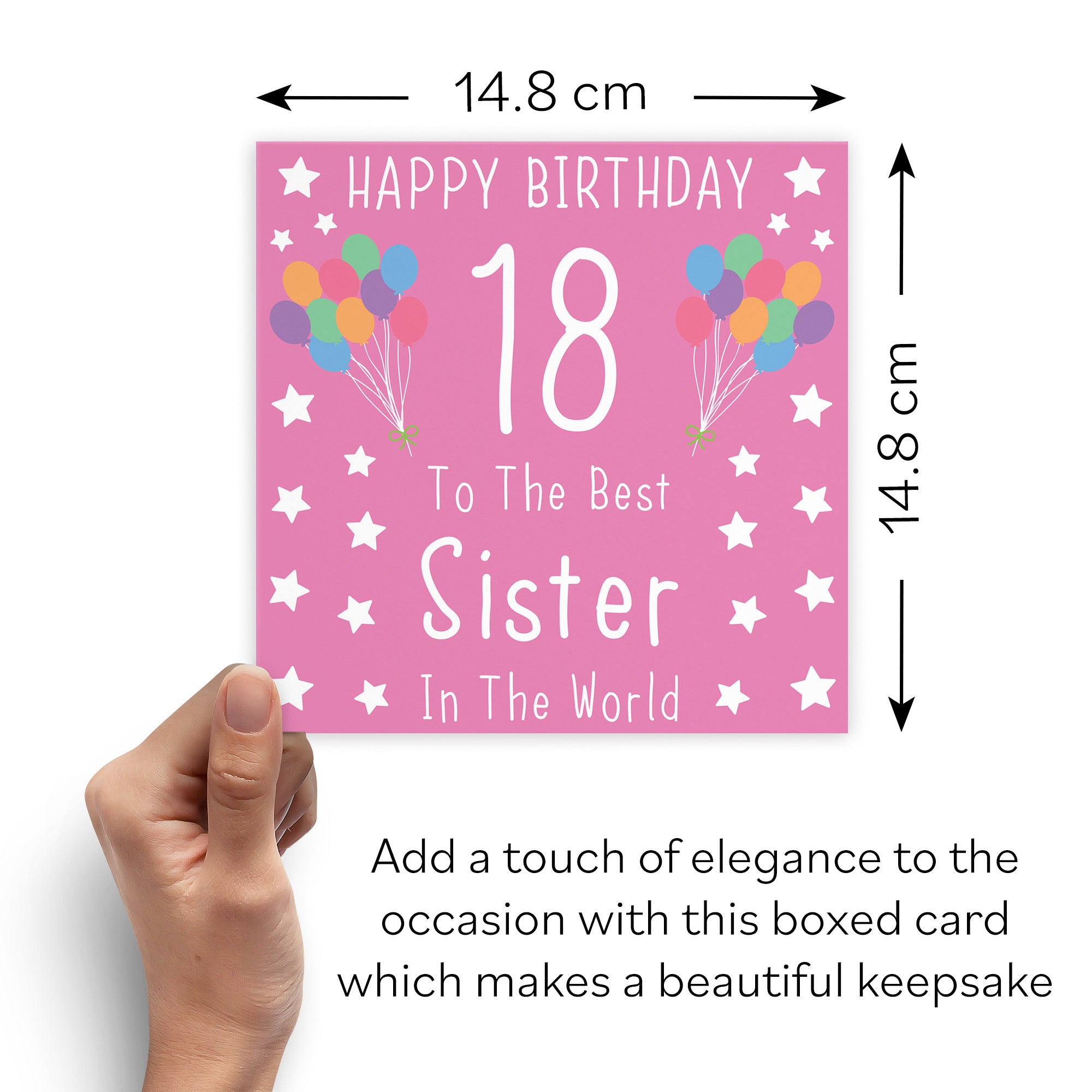 Boxed 18th Sister Birthday Card Iconic - Default Title (B0D58LRS97)