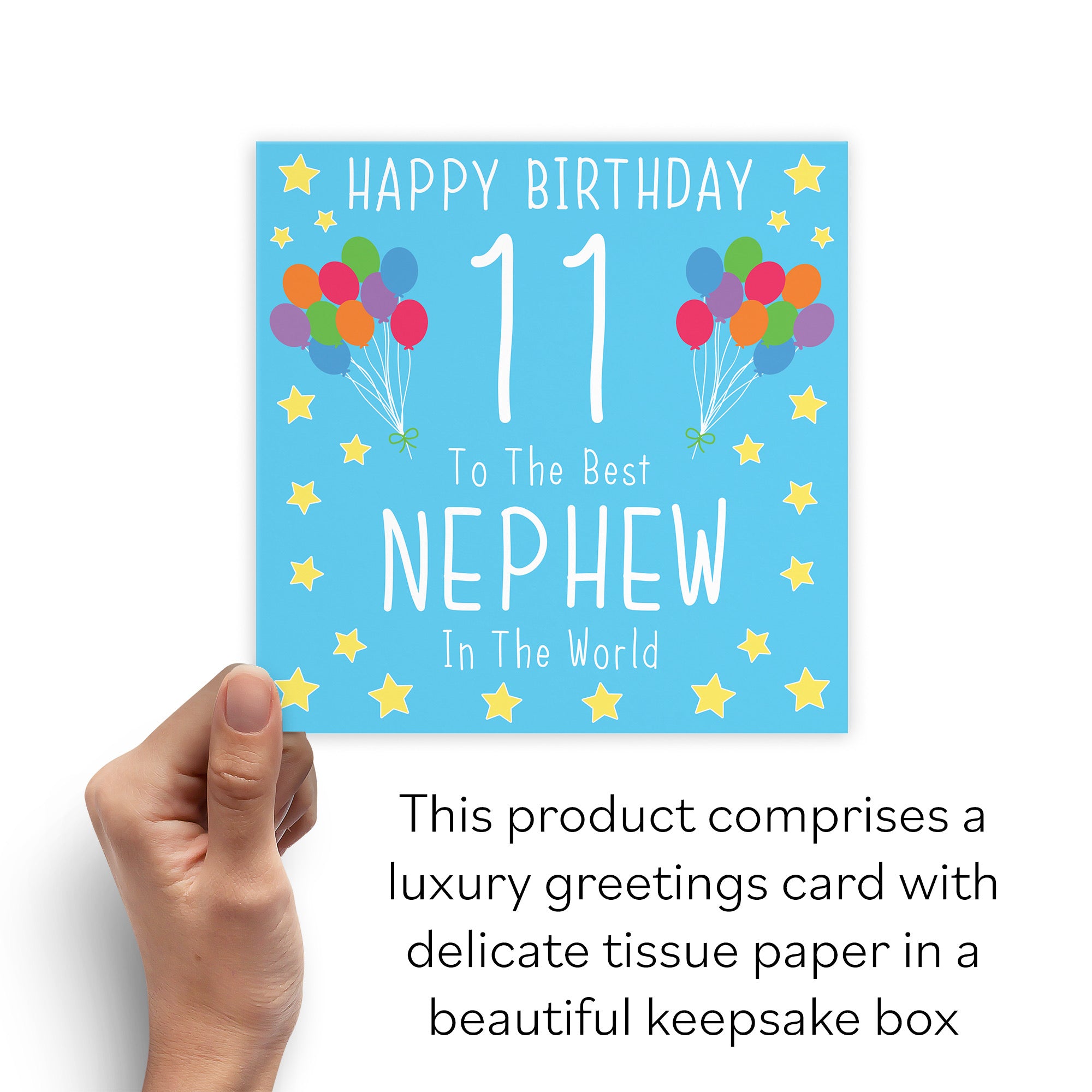 Boxed 11th Nephew Birthday Card Iconic - Default Title (B0D58LSHDD)