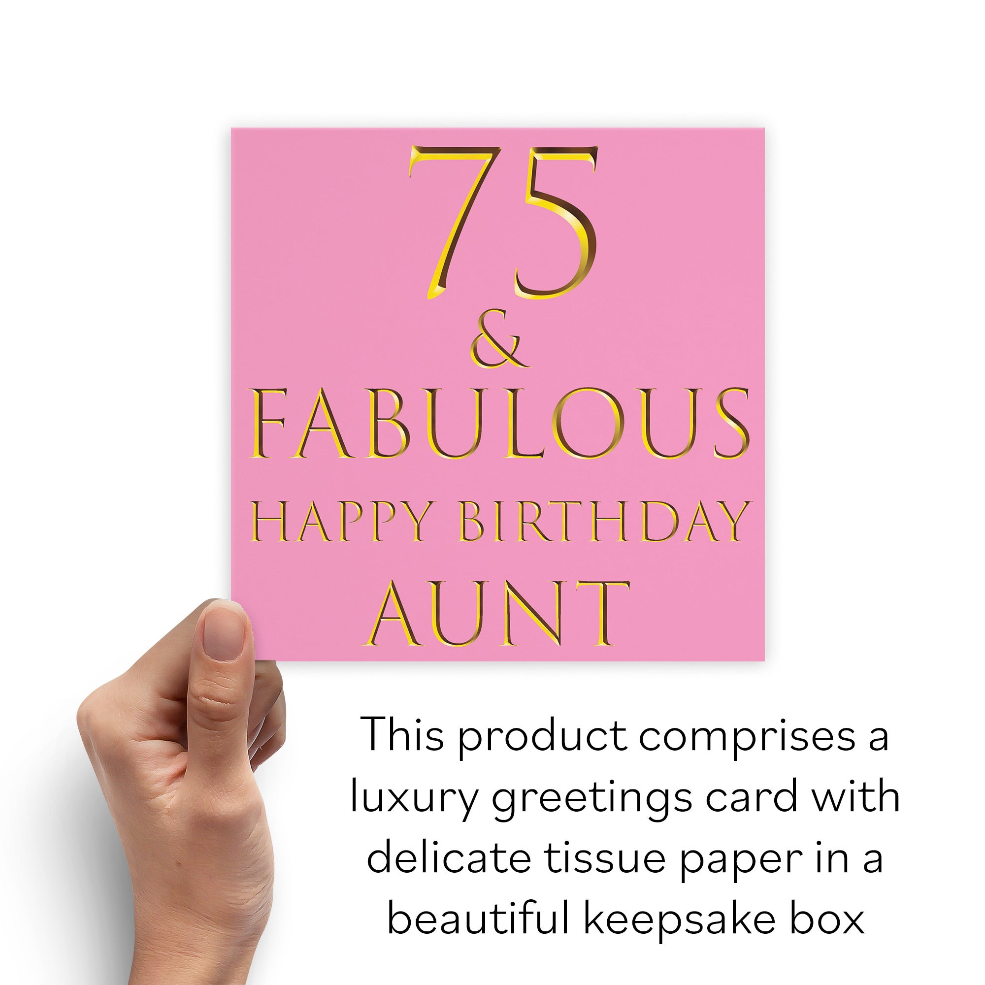 Boxed 75th Aunt Birthday Card Fabulous - Default Title (B0D58LTRL9)