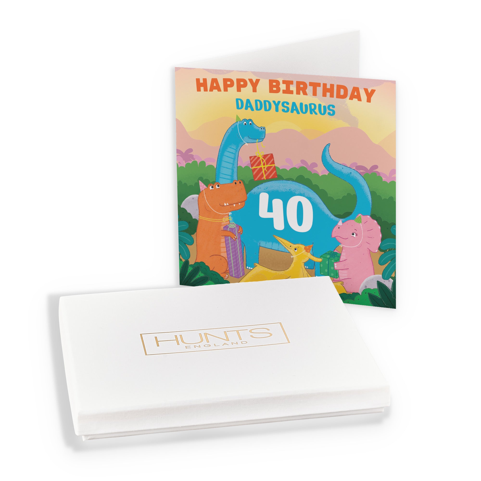 Boxed 40th Daddy Dinosaur Party Birthday Card Imagination - Default Title (B0D58LTWPD)