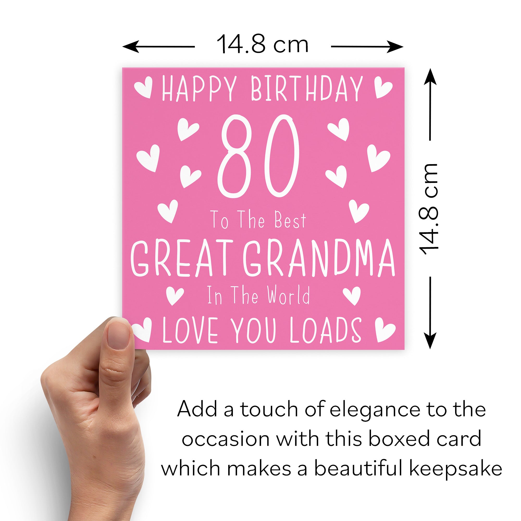 Boxed 80th Great Grandma Birthday Card Iconic - Default Title (B0D58LYSL8)