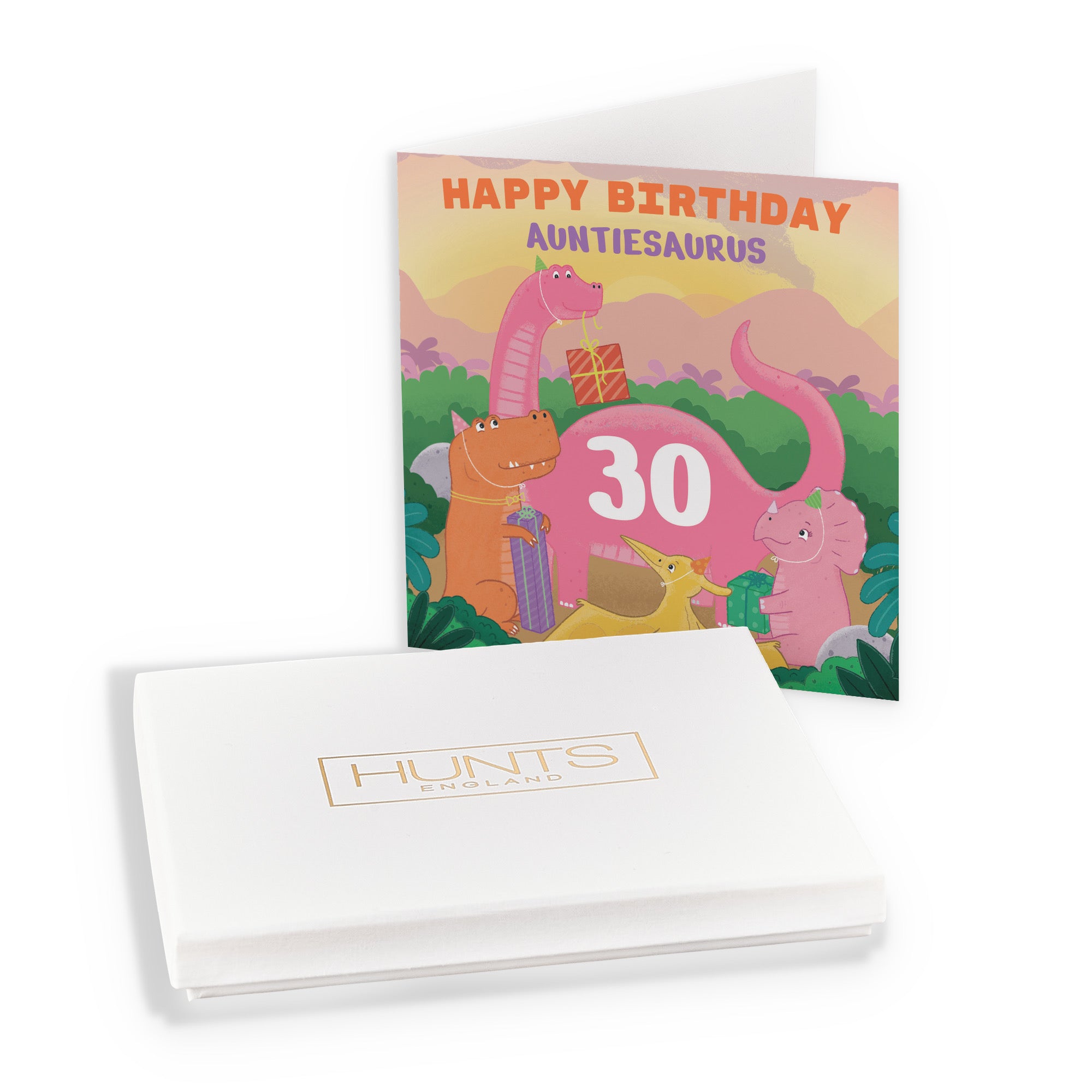 Boxed 30th Auntie Dinosaur Party Birthday Card Imagination - Default Title (B0D58MBQDX)