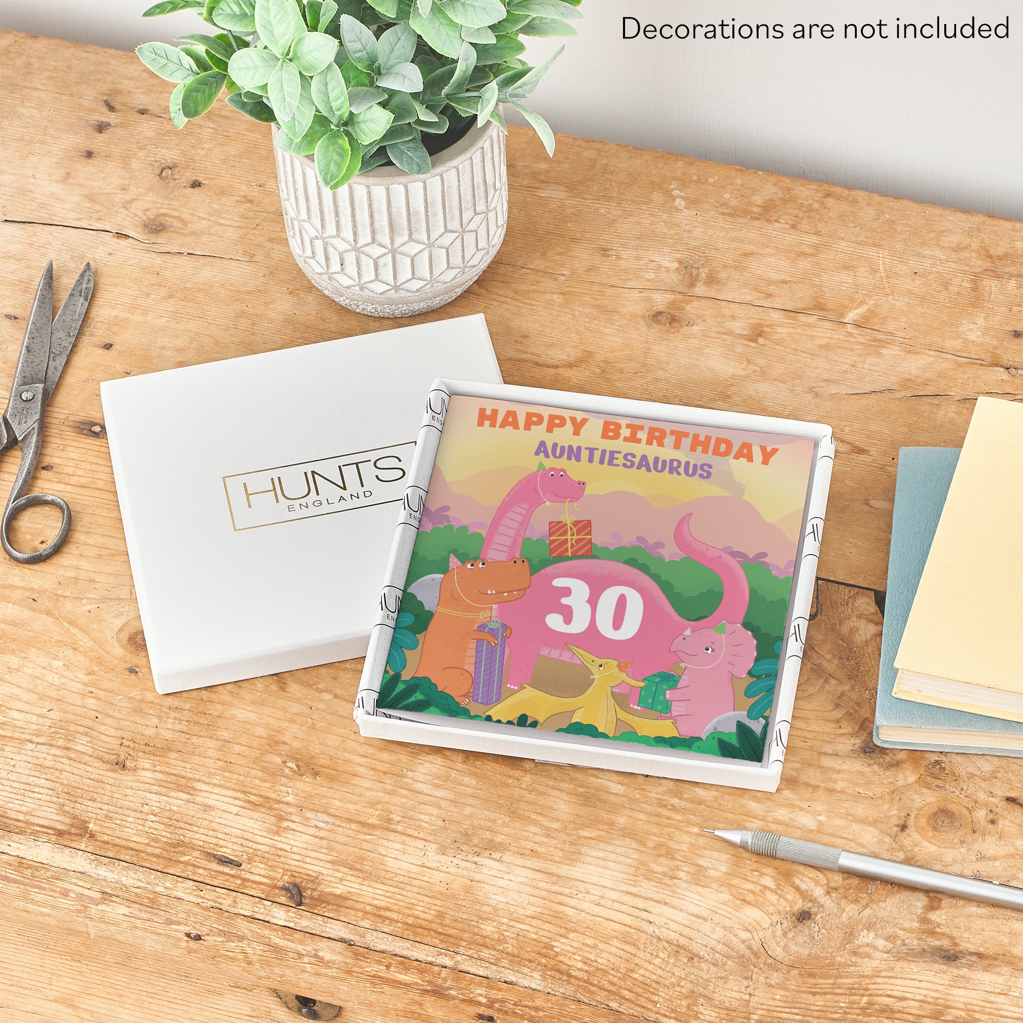 Boxed 30th Auntie Dinosaur Party Birthday Card Imagination - Default Title (B0D58MBQDX)