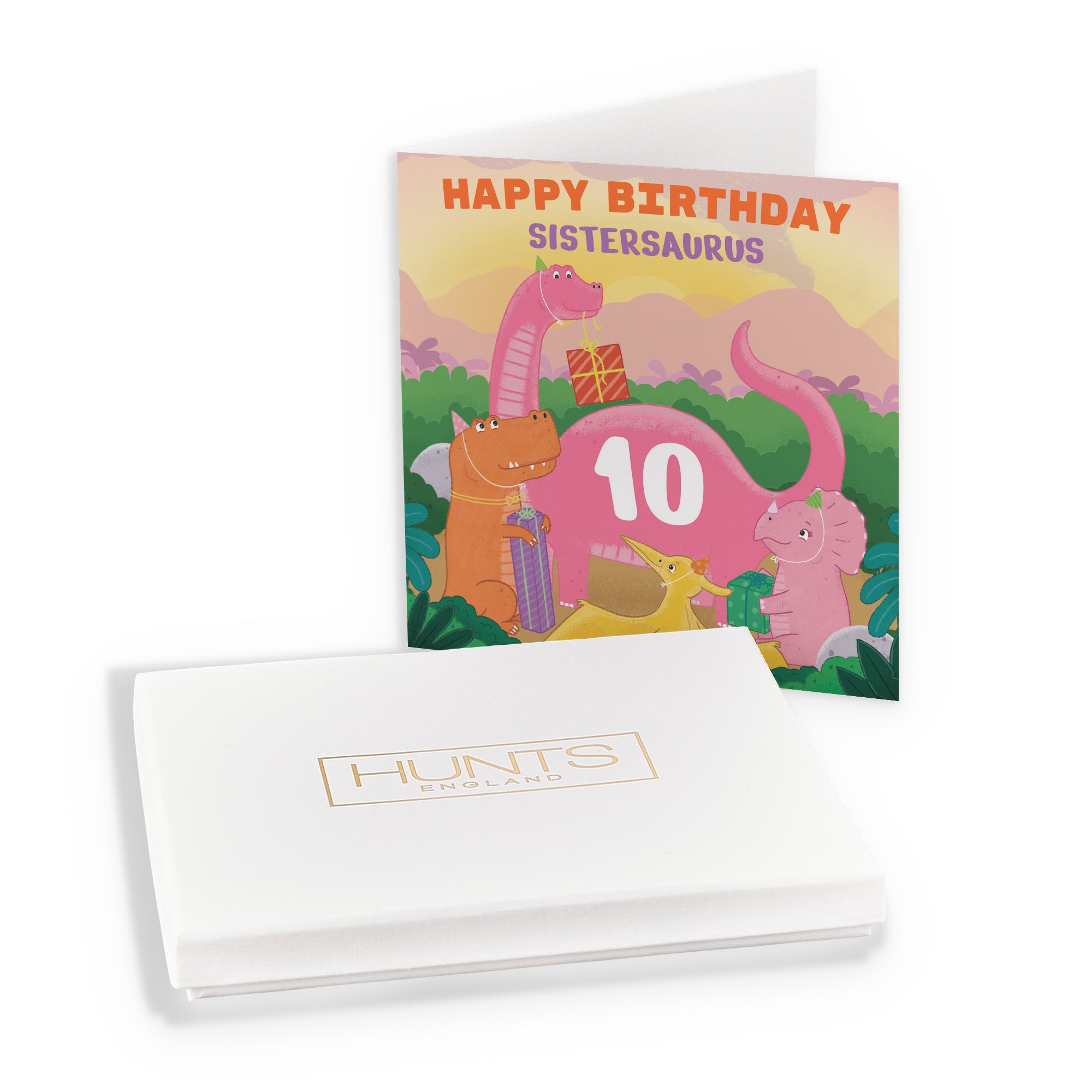 Boxed 10th Sister Dinosaur Party Birthday Card Imagination - Default Title (B0D58MDZ2M)