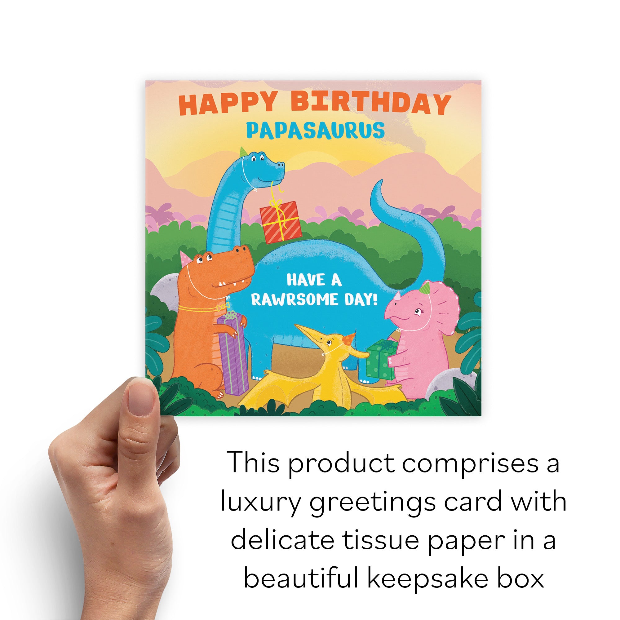 Boxed Papa Birthday Dinosaur Party Card Imagination - Default Title (B0D58MDZ2N)