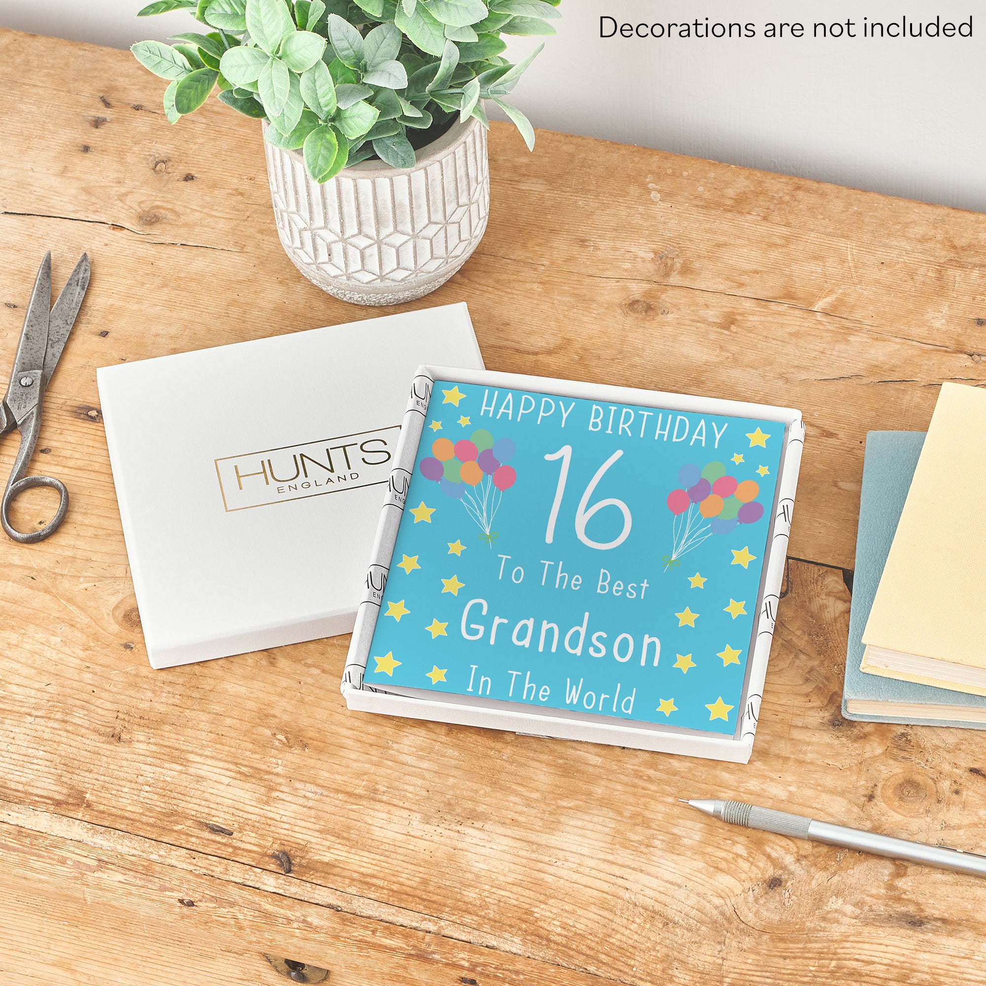 Boxed 16th Grandson Birthday Card Iconic - Default Title (B0D58MF5X7)