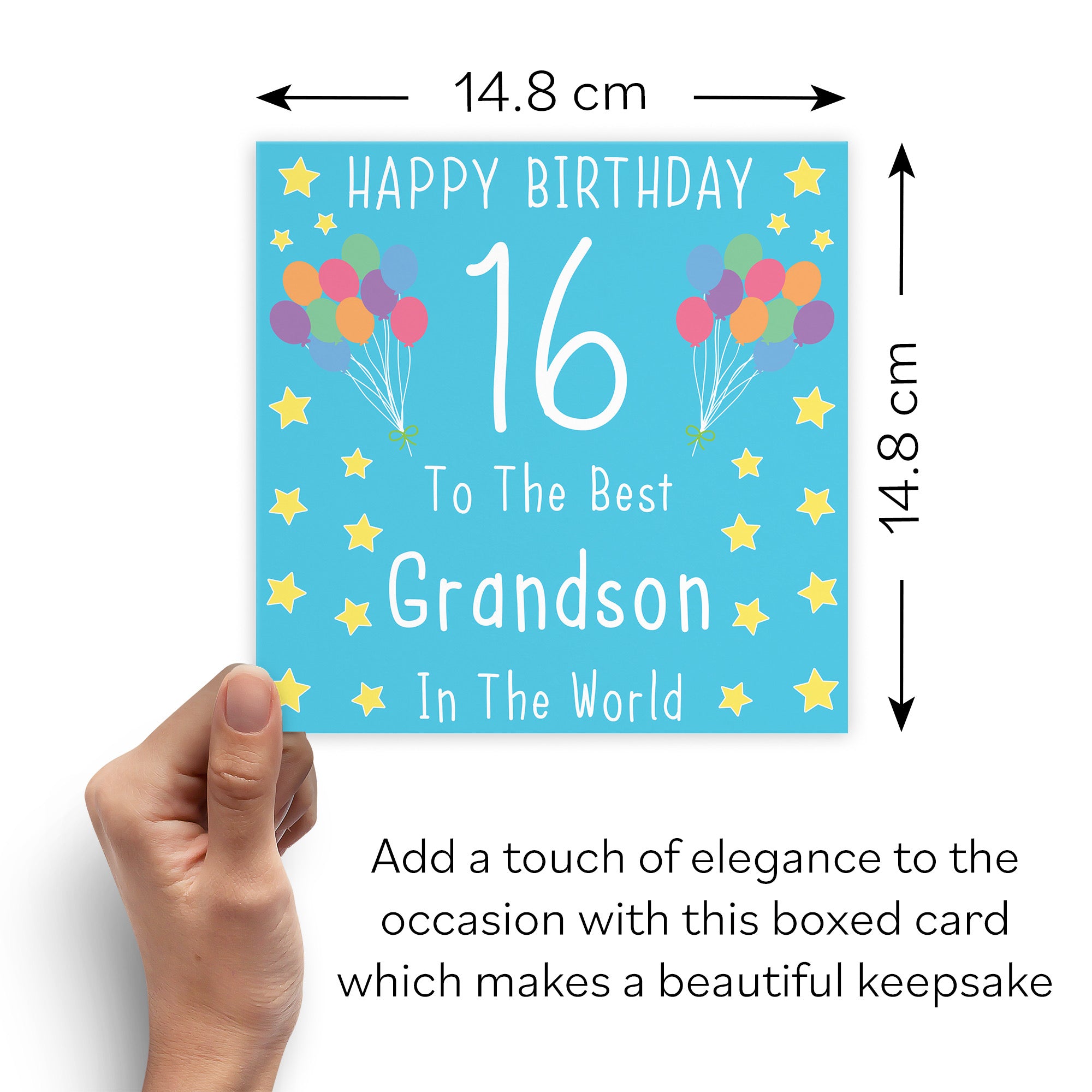 Boxed 16th Grandson Birthday Card Iconic - Default Title (B0D58MF5X7)