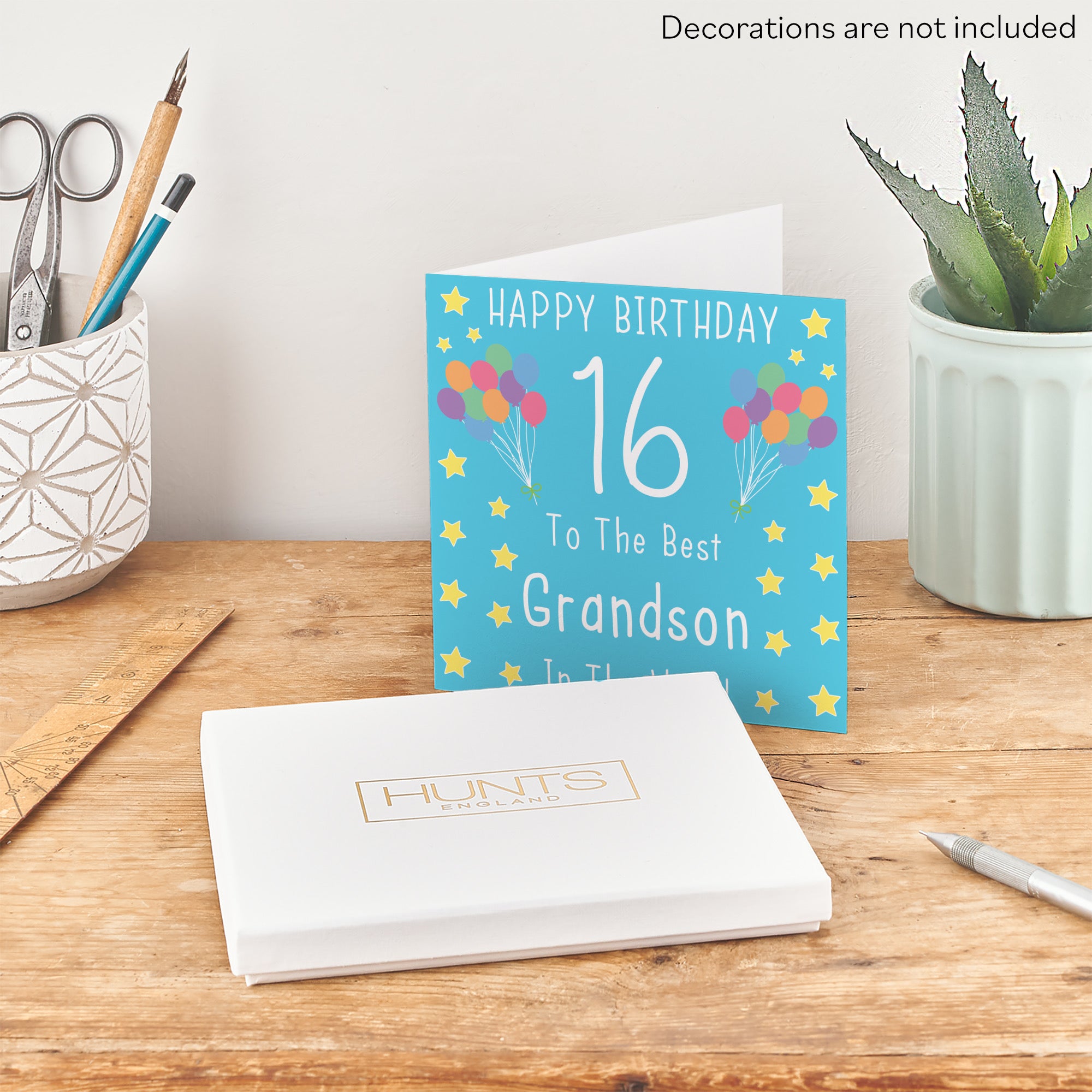 Boxed 16th Grandson Birthday Card Iconic - Default Title (B0D58MF5X7)