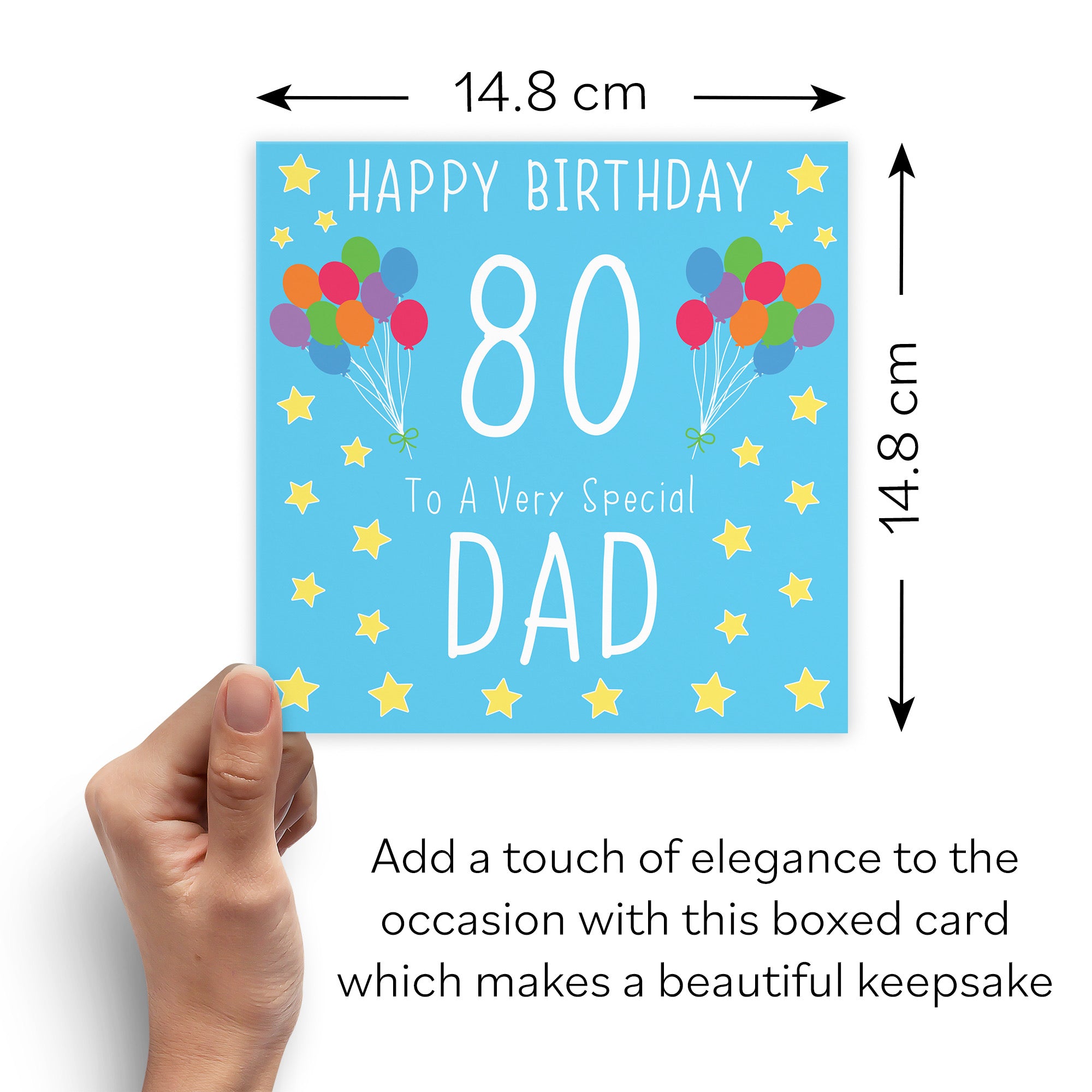 Boxed 80th Dad Birthday Card Iconic - Default Title (B0D58MPHFG)