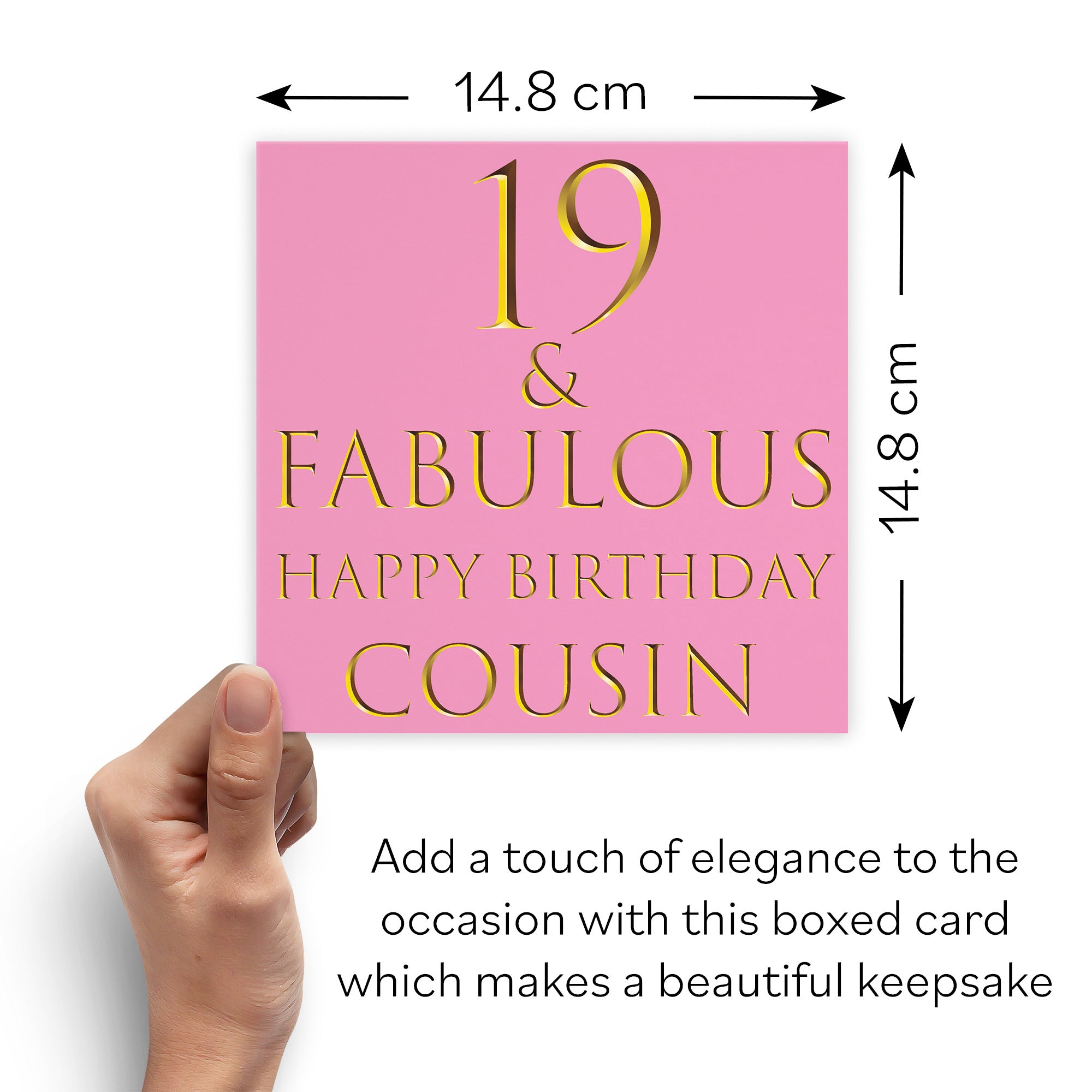 Boxed 19th Cousin Birthday Card Fabulous - Default Title (B0D58N3ZZK)