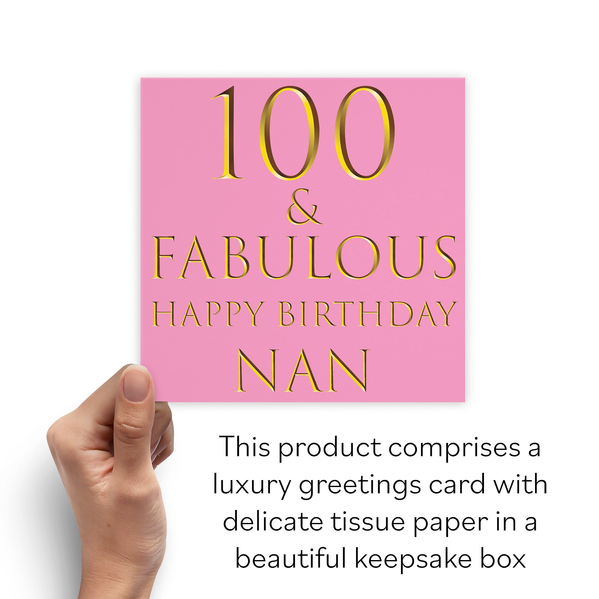 Boxed 100th Nan Birthday Card Still Totally Fabulous - Default Title (B0D58N8M7Q)