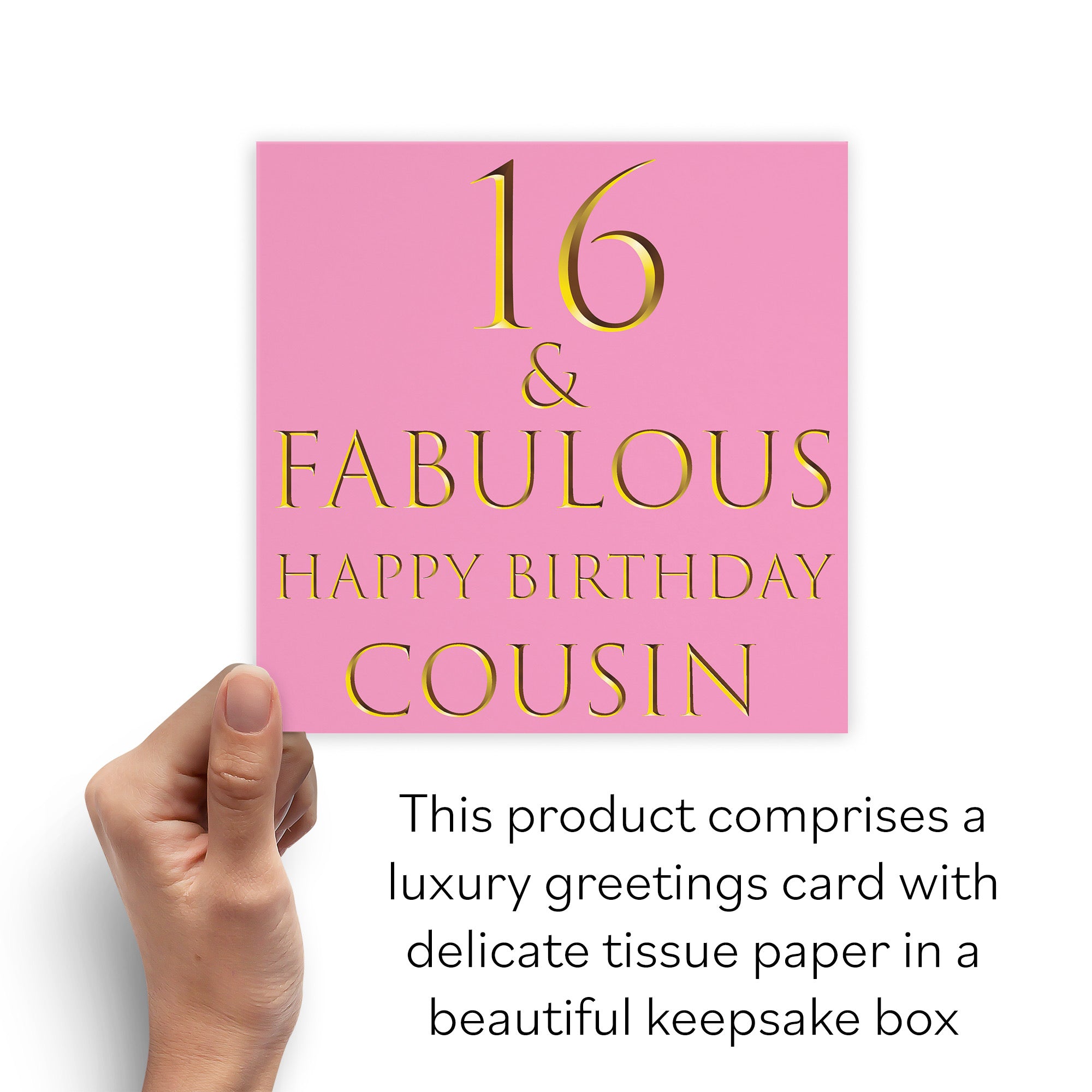 Boxed 16th Cousin Birthday Card Fabulous - Default Title (B0D58NNFP5)