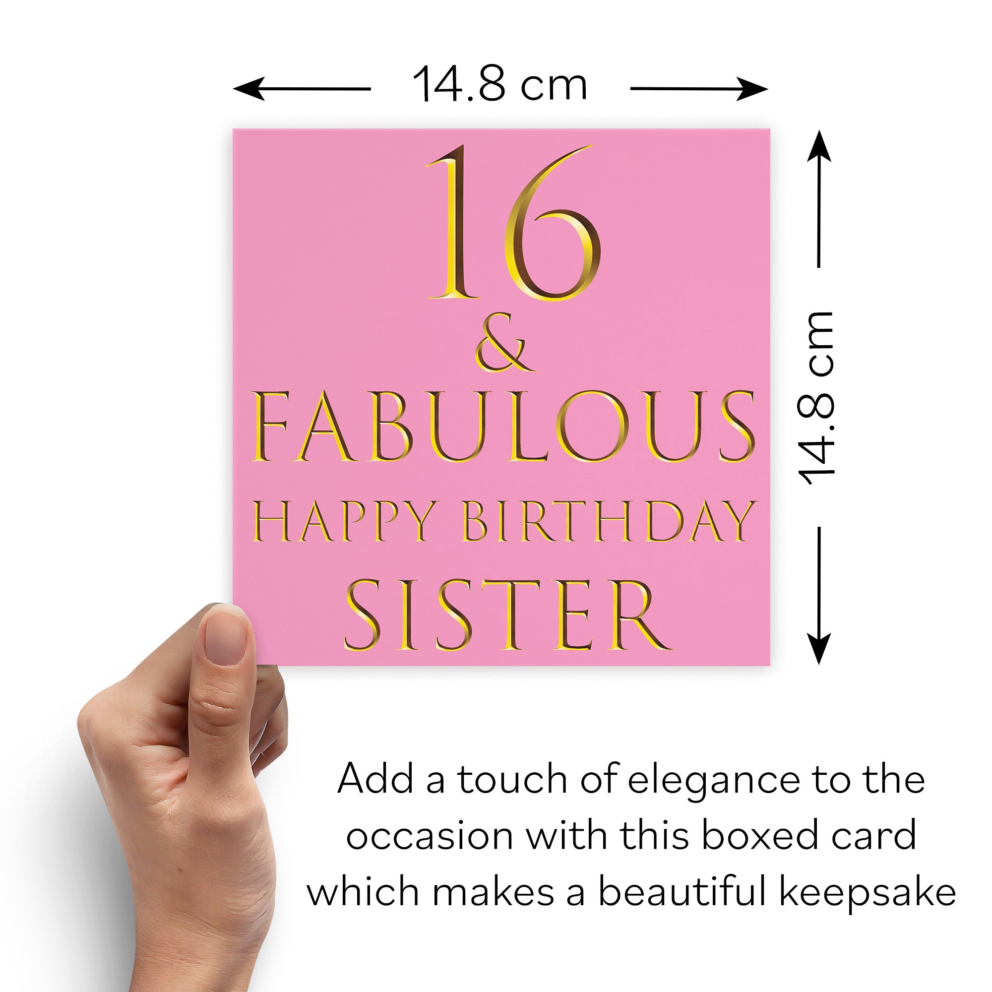 Boxed 16th Sister Birthday Card Fabulous - Default Title (B0D58P14DF)