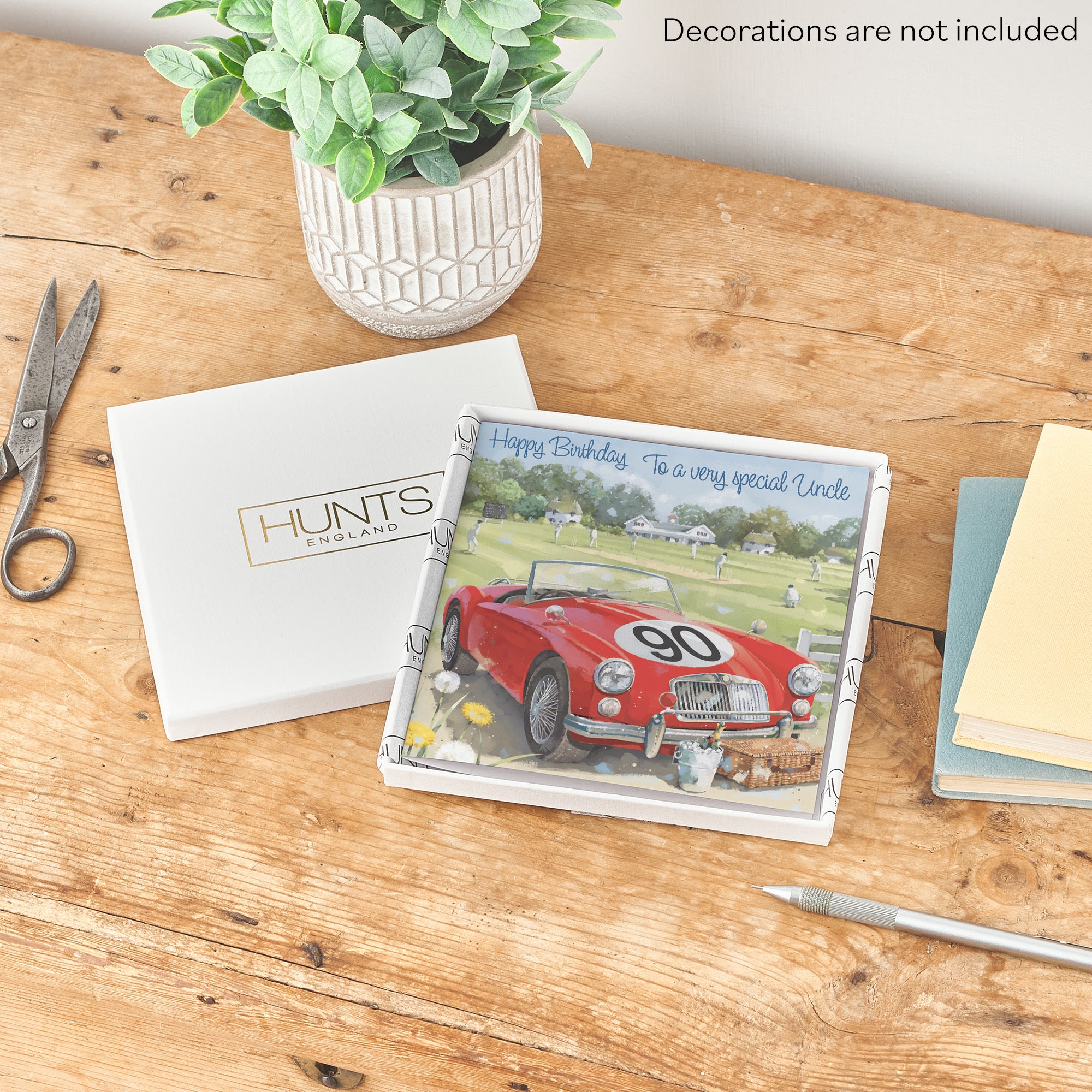 Boxed 90th Uncle Classic Sports Car Birthday Card Milo's Gallery - Default Title (B0D5R7GVX8)