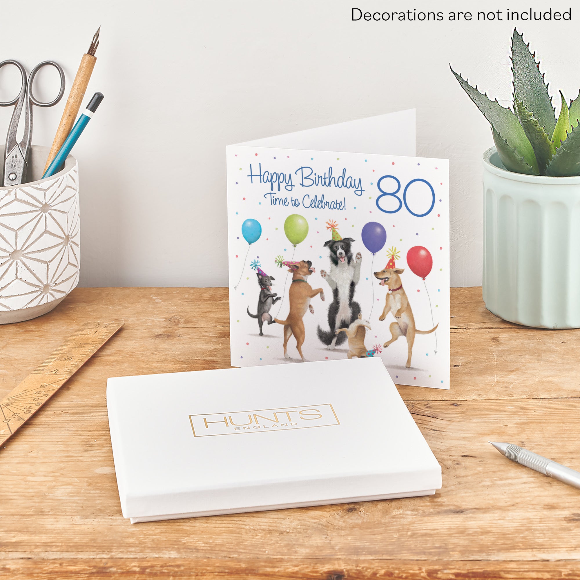 Boxed 80th Birthday Card Dancing Dogs Milo's Gallery - Default Title (B0D5R7SCW5)