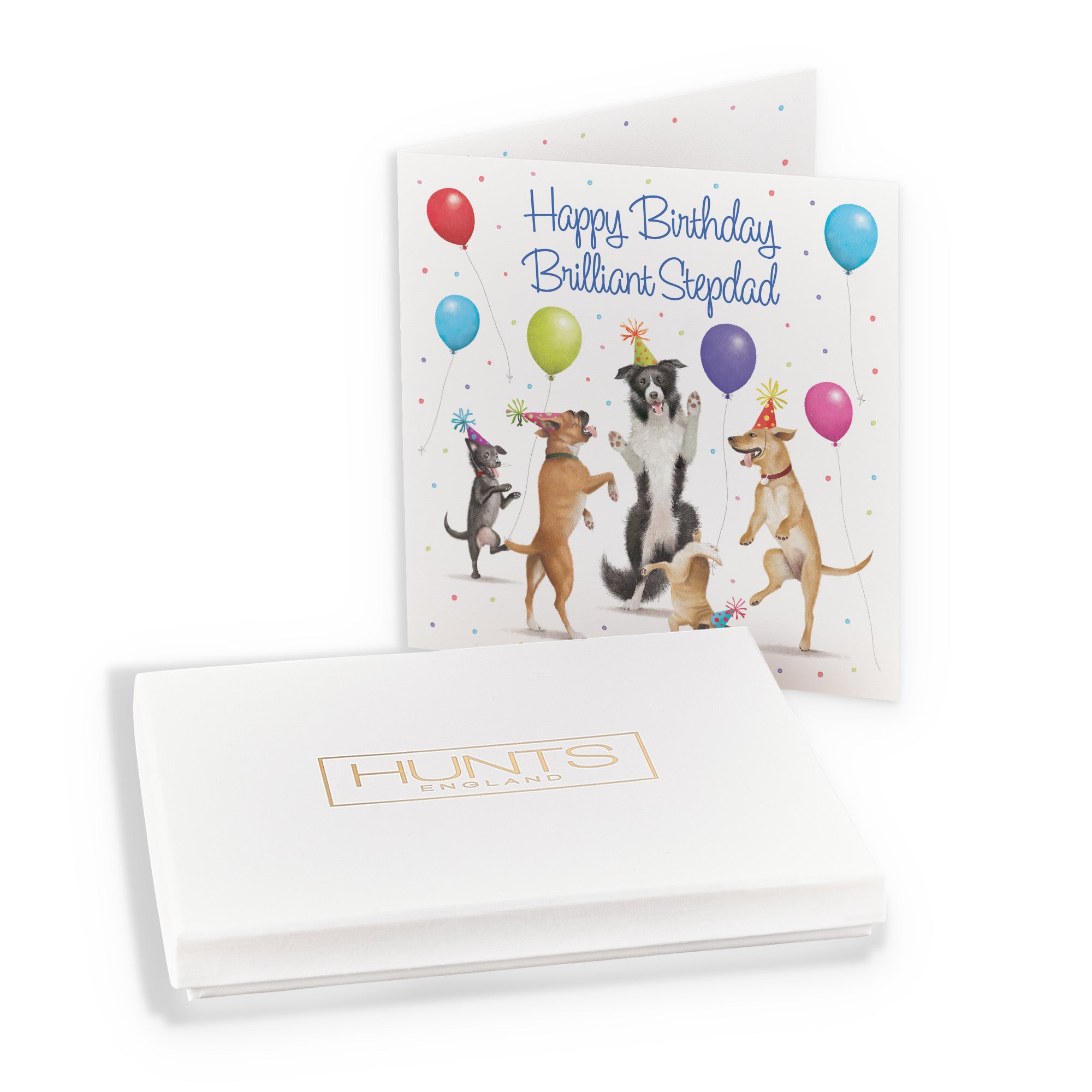 Boxed Stepdad Birthday Card Dancing Dogs Milo's Gallery - Default Title (B0D5R7Z4RP)