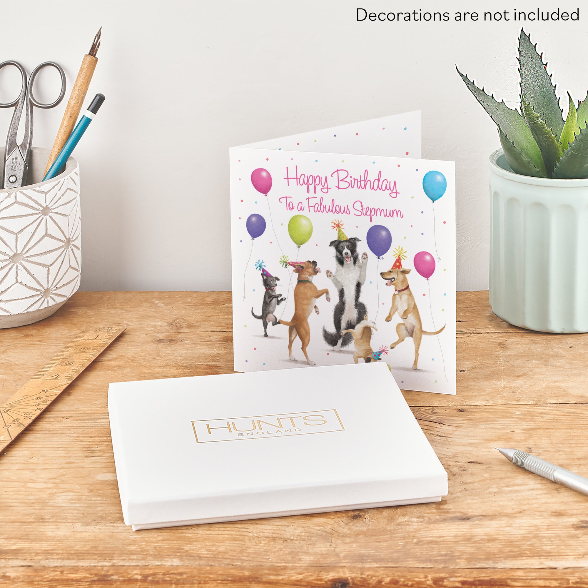 Boxed Stepmum Birthday Card Dancing Dogs Milo's Gallery - Default Title (B0D5R81RKY)