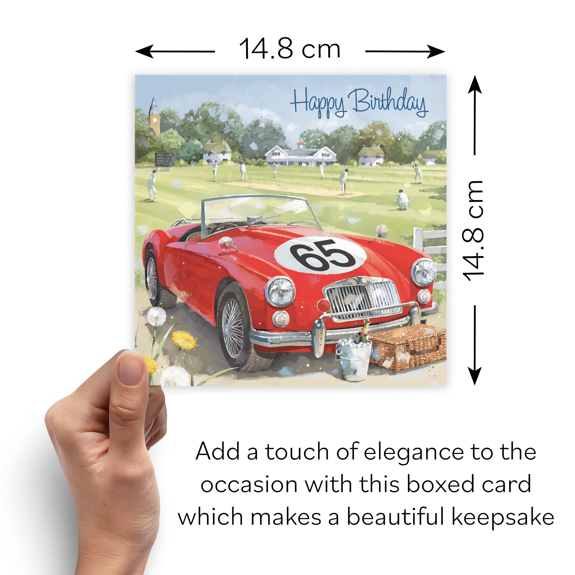 Boxed 65th Classic Sports Car Birthday Card Milo's Gallery - Default Title (B0D5R828YC)