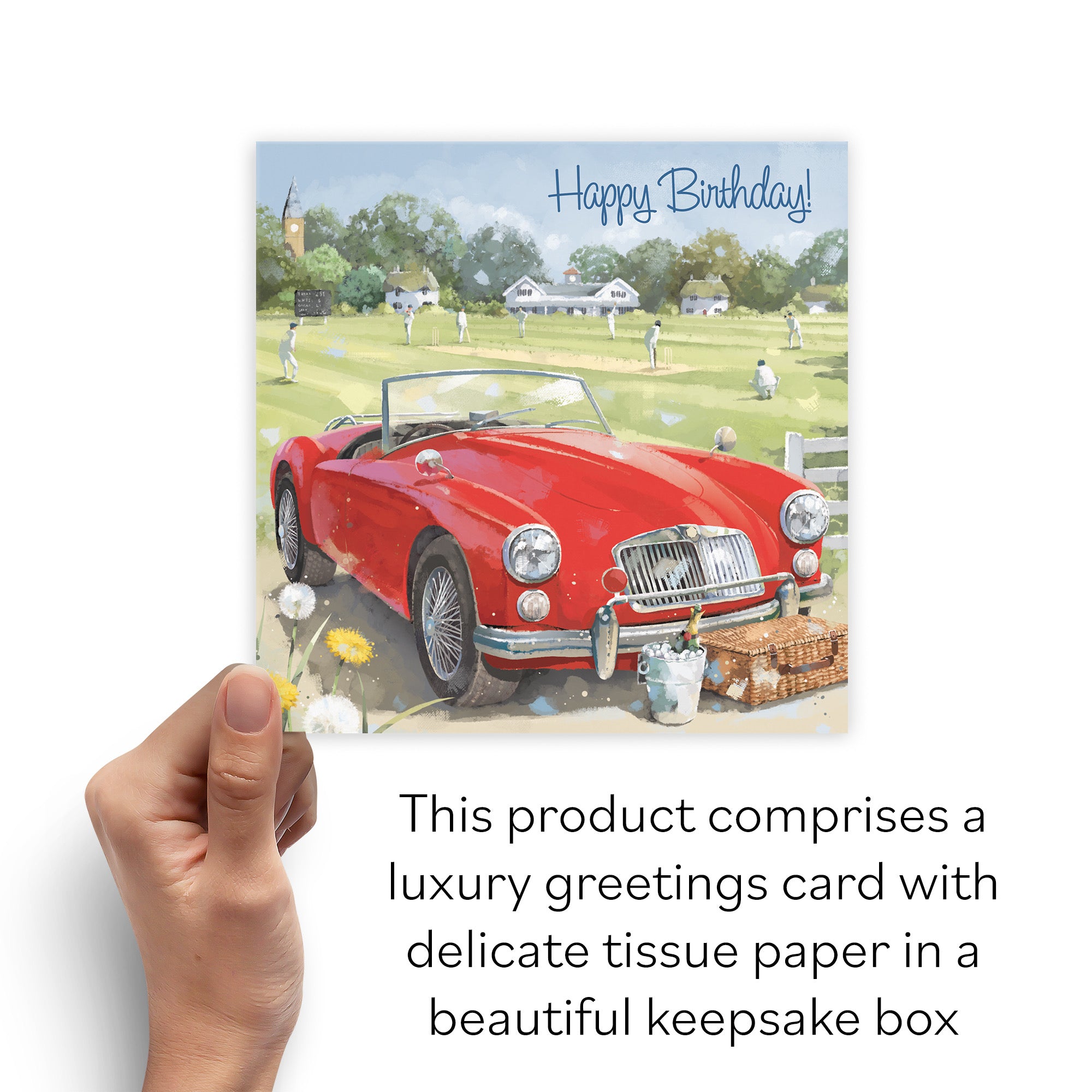 Boxed Classic Sports Car Birthday Card Milo's Gallery - Default Title (B0D5R87HHR)