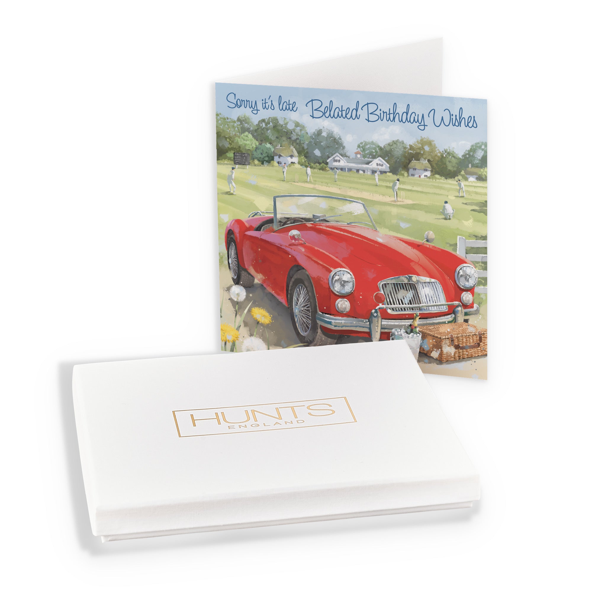 Boxed Classic Sports Car Belated Birthday Card Milo's Gallery - Default Title (B0D5R89H7N)