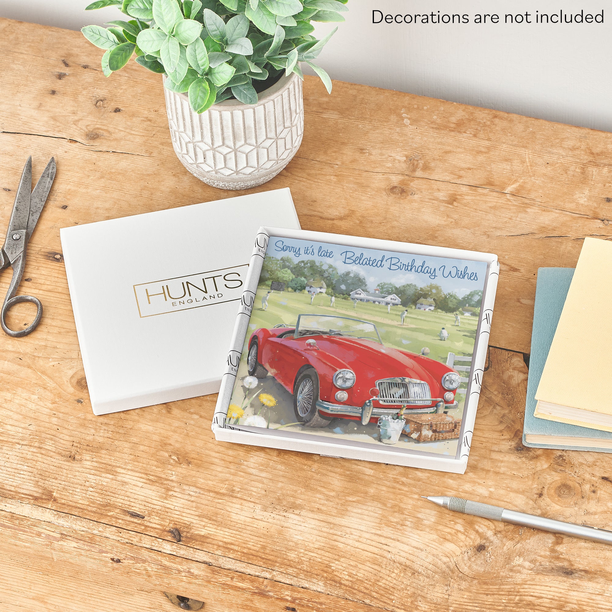 Boxed Classic Sports Car Belated Birthday Card Milo's Gallery - Default Title (B0D5R89H7N)