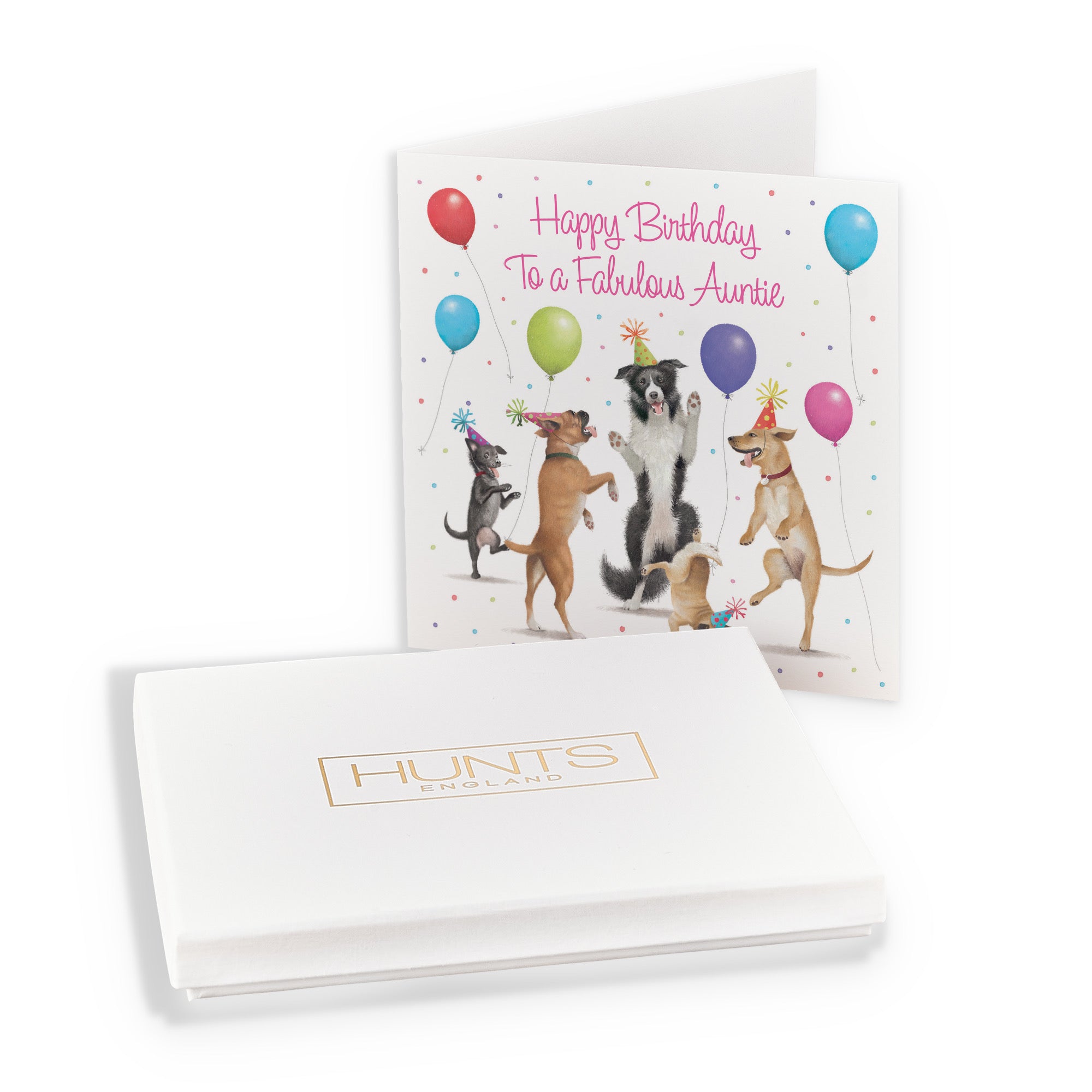 Boxed Auntie Birthday Card Dancing Dogs Milo's Gallery - Default Title (B0D5R8C1RH)