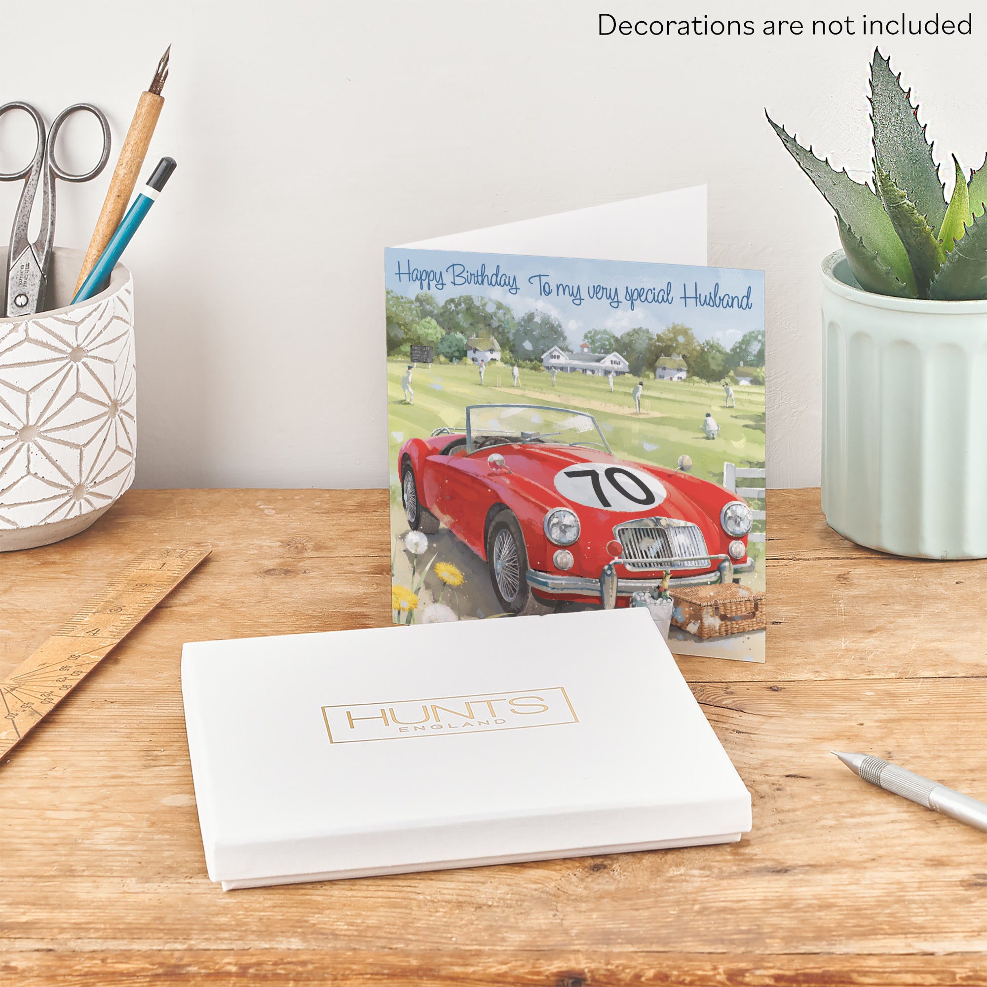 Boxed 70th Husband Classic Sports Car Birthday Card Milo's Gallery - Default Title (B0D5R8FLBD)