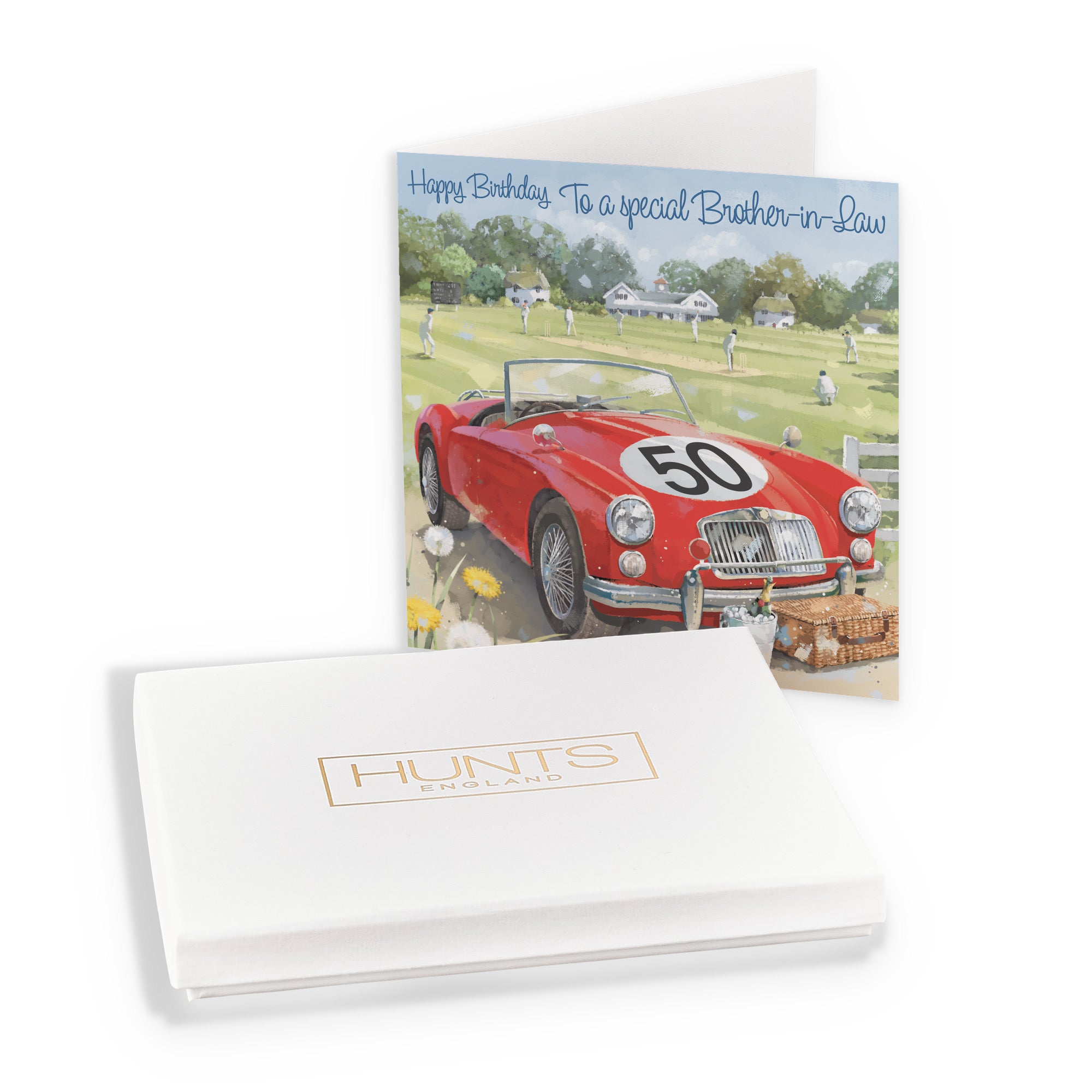 Boxed 50th Brother-in-Law Classic Sports Car Birthday Card Milo's Gallery - Default Title (B0D5R96P2N)