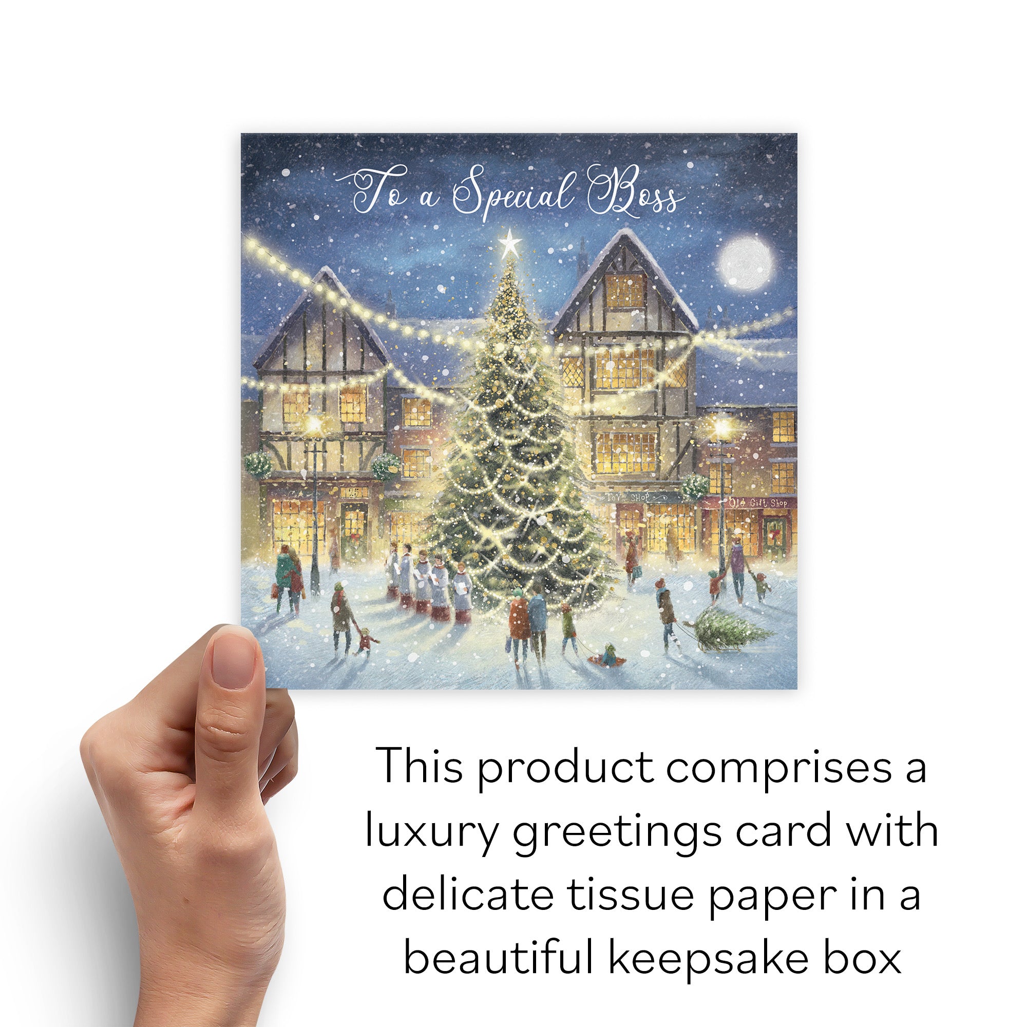 Boxed Boss Christmas Card 'Christmas Eve' Milo's Gallery - Default Title (B0D5R9NTTZ)