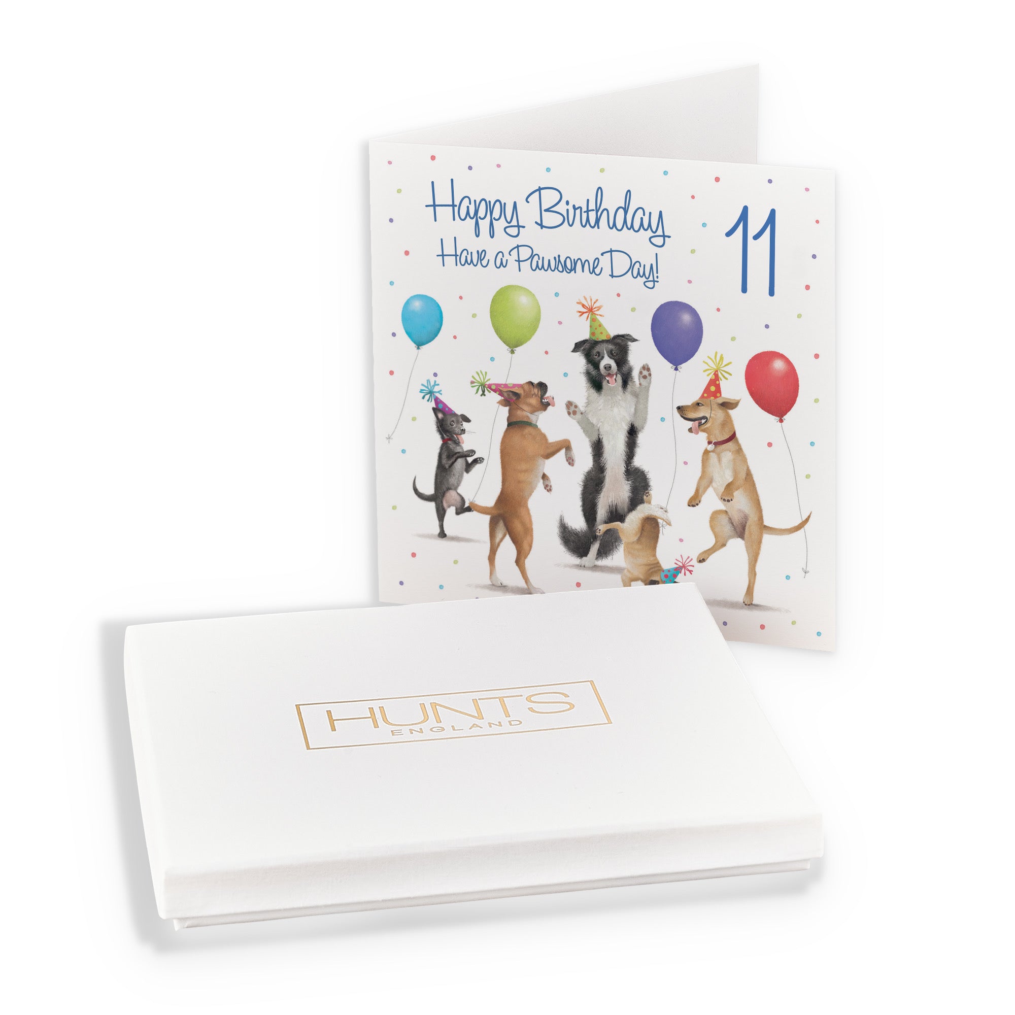 Boxed 11th Birthday Card Dancing Dogs Milo's Gallery - Default Title (B0D5RB64DZ)