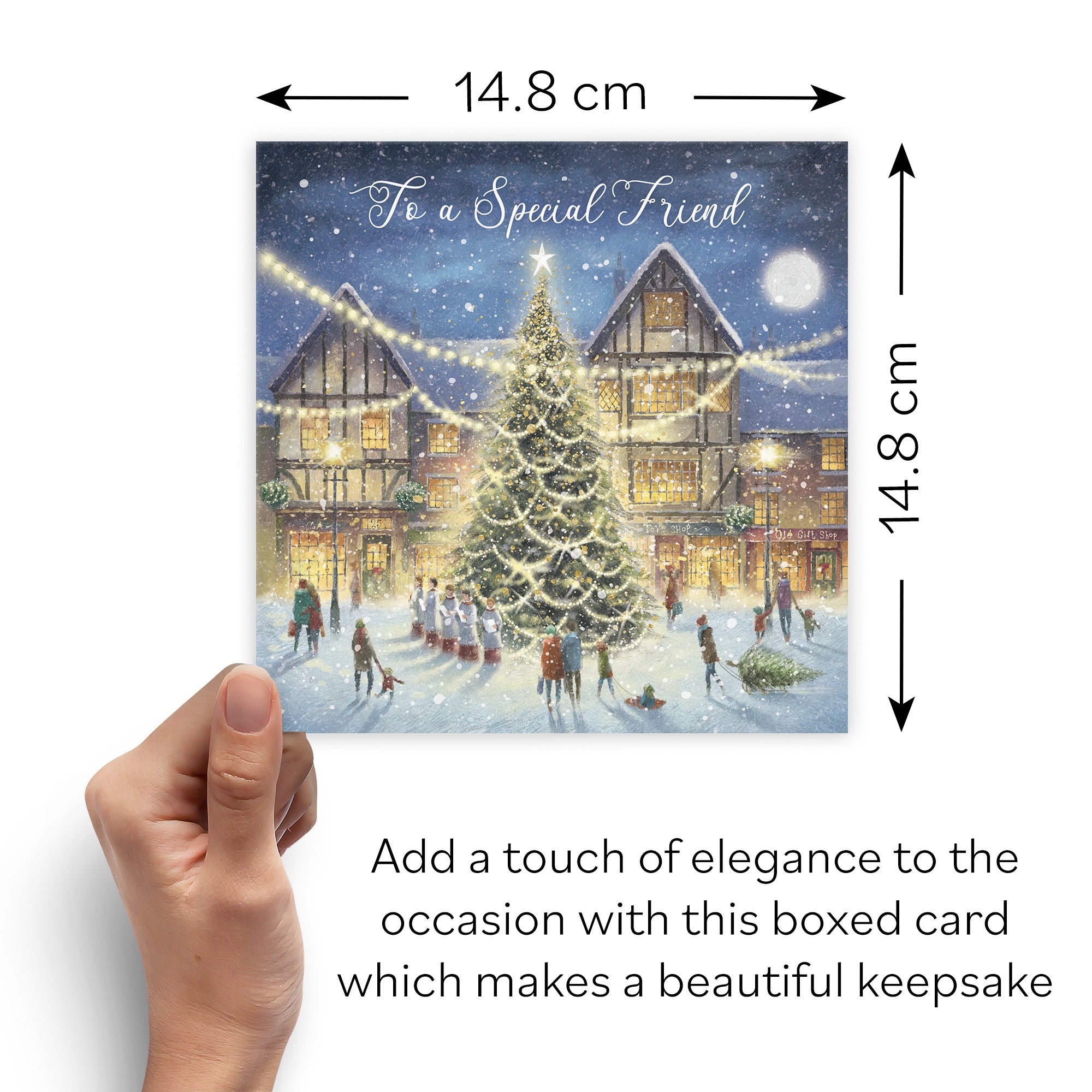 Boxed Friend Christmas Card 'Christmas Eve' Milo's Gallery - Default Title (B0D5RDLNLX)