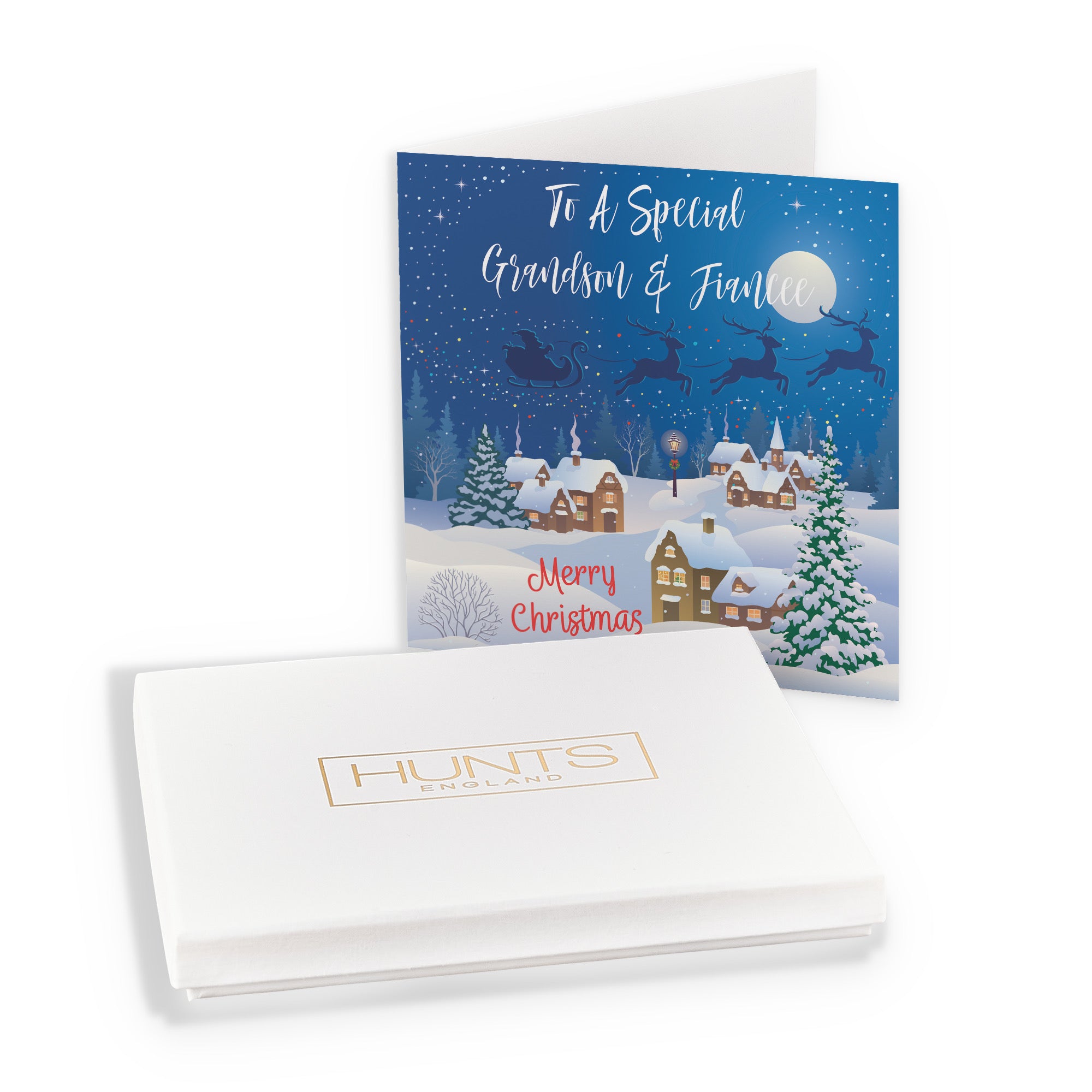 Boxed Grandson And Fiancee Winter Wonderland Christmas Card - Default Title (B0D5RHTMSF)