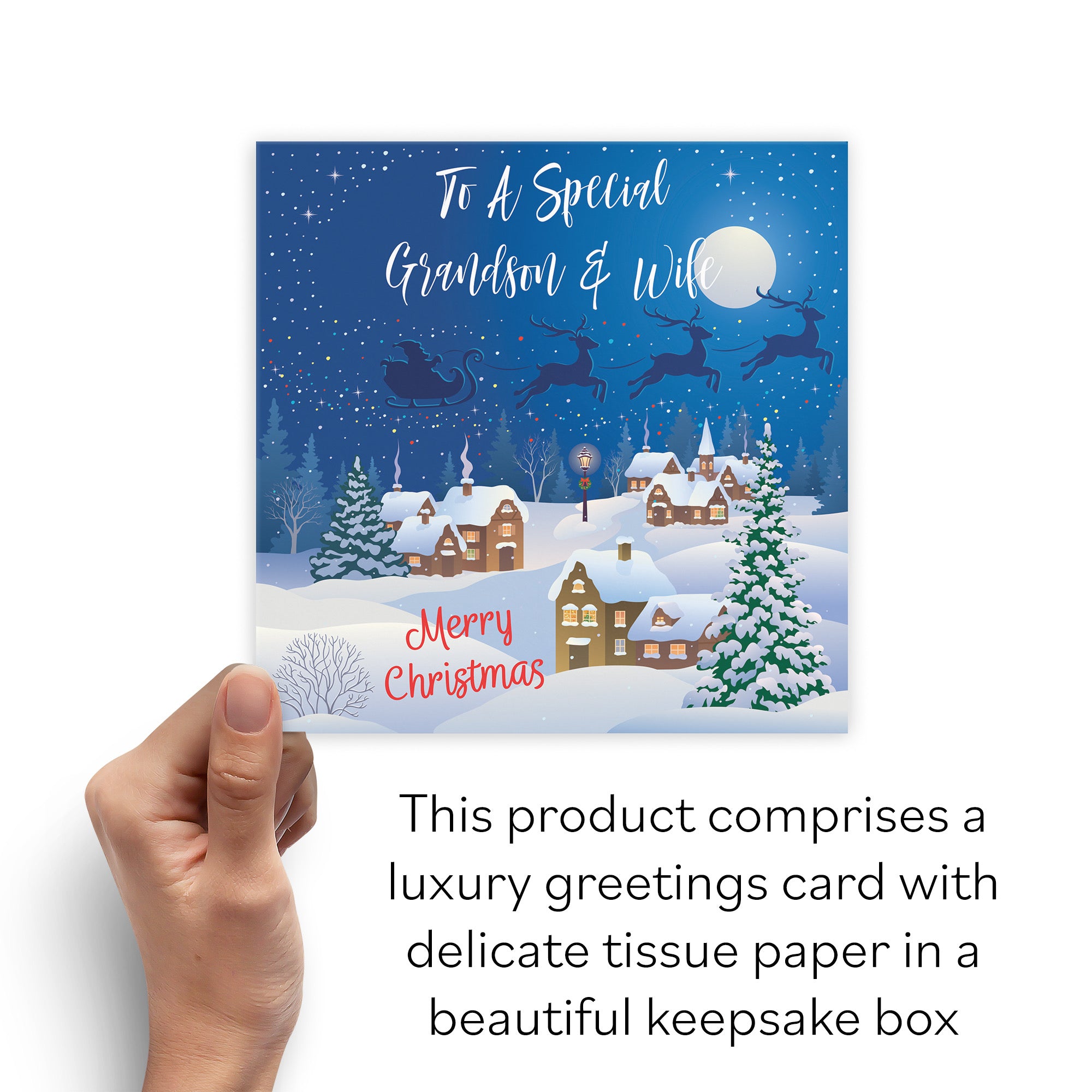 Boxed Grandson And Wife Winter Wonderland Christmas Card - Default Title (B0D5RJ1WYQ)