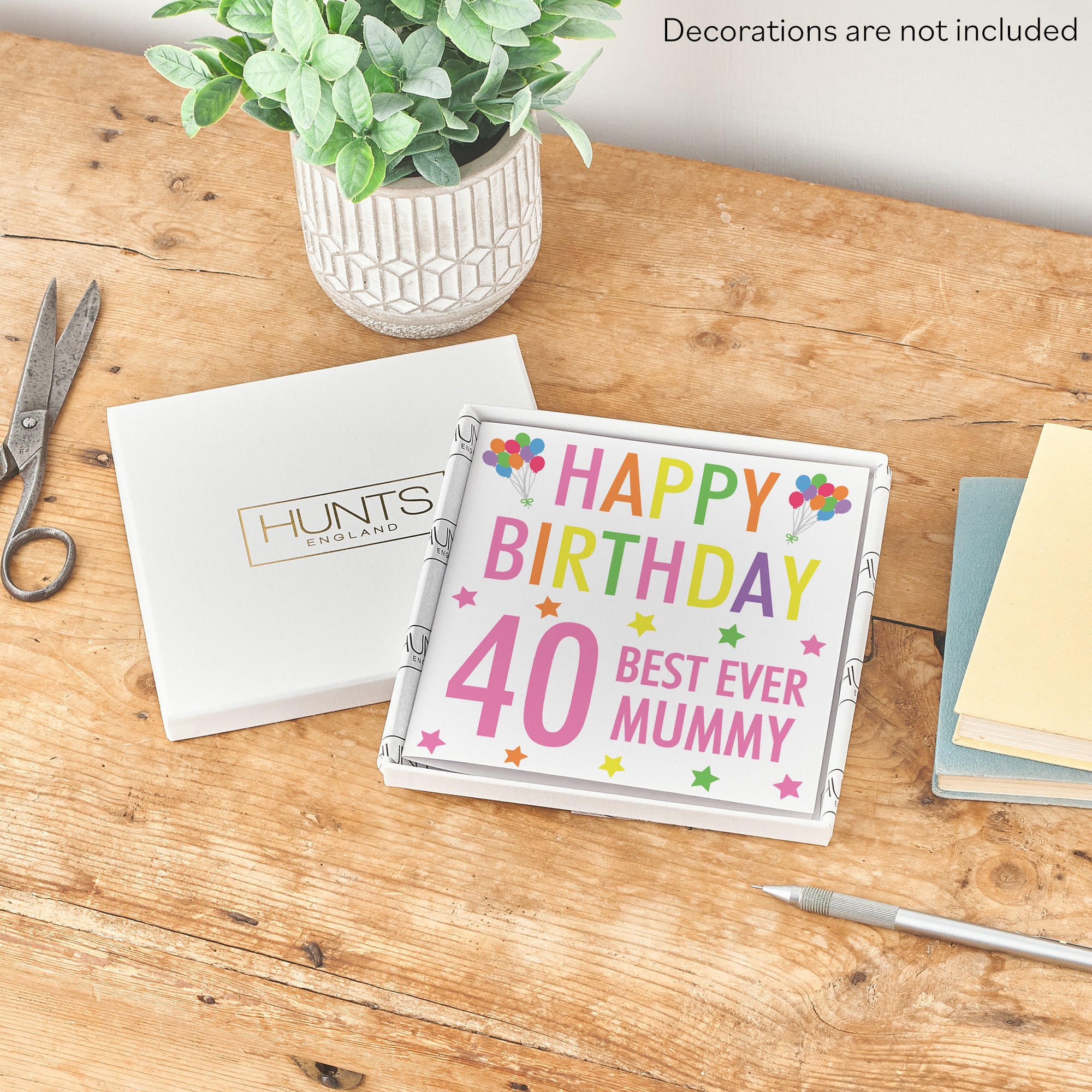 Boxed 40th Mummy Birthday Card Colourful - Default Title (B0D5RJ6VSL)