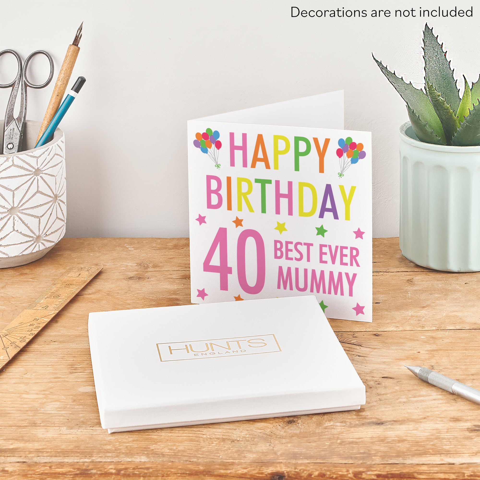 Boxed 40th Mummy Birthday Card Colourful - Default Title (B0D5RJ6VSL)