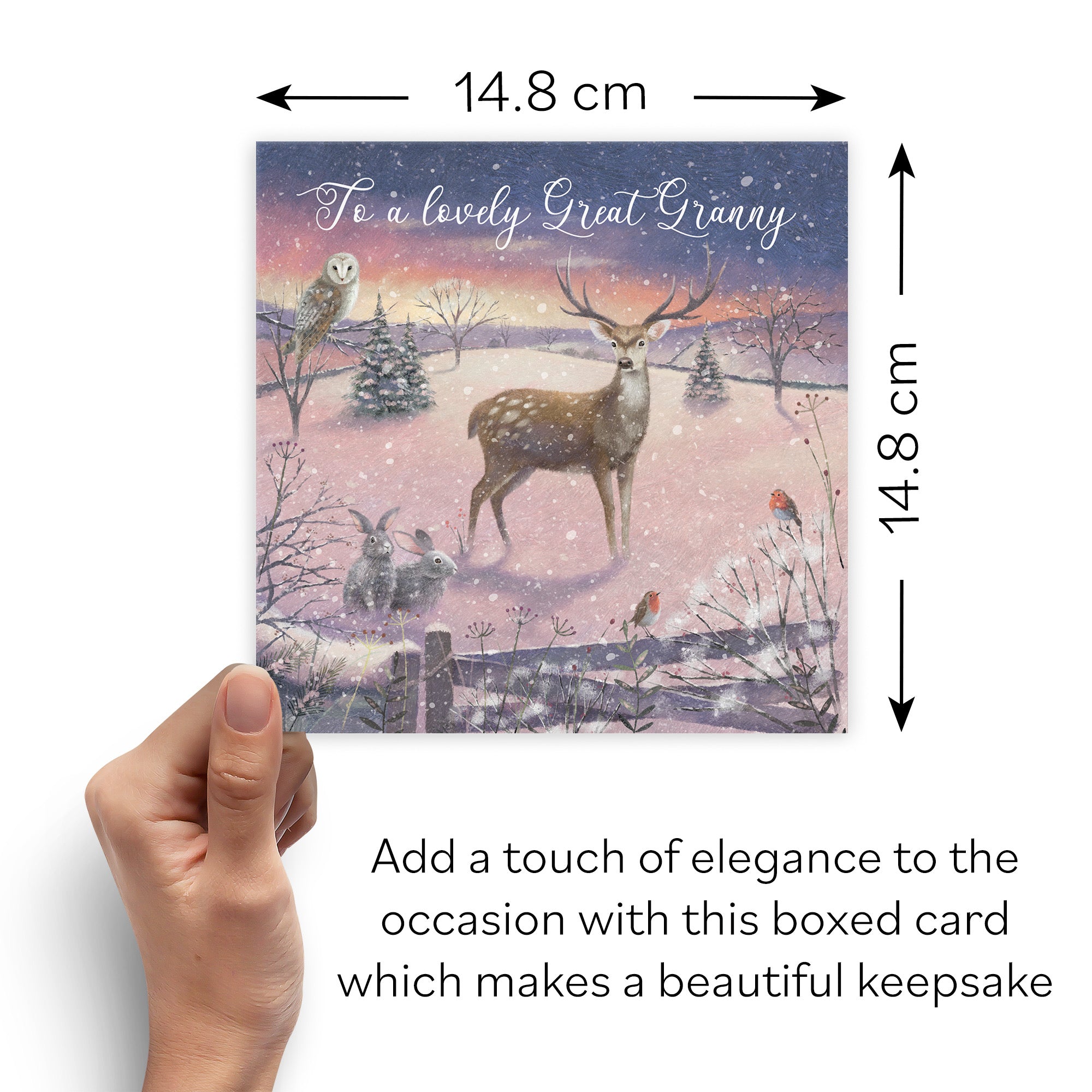 Boxed Great Granny Christmas Card 'The Stag' Milo's Gallery - Default Title (B0D5RJ8R87)