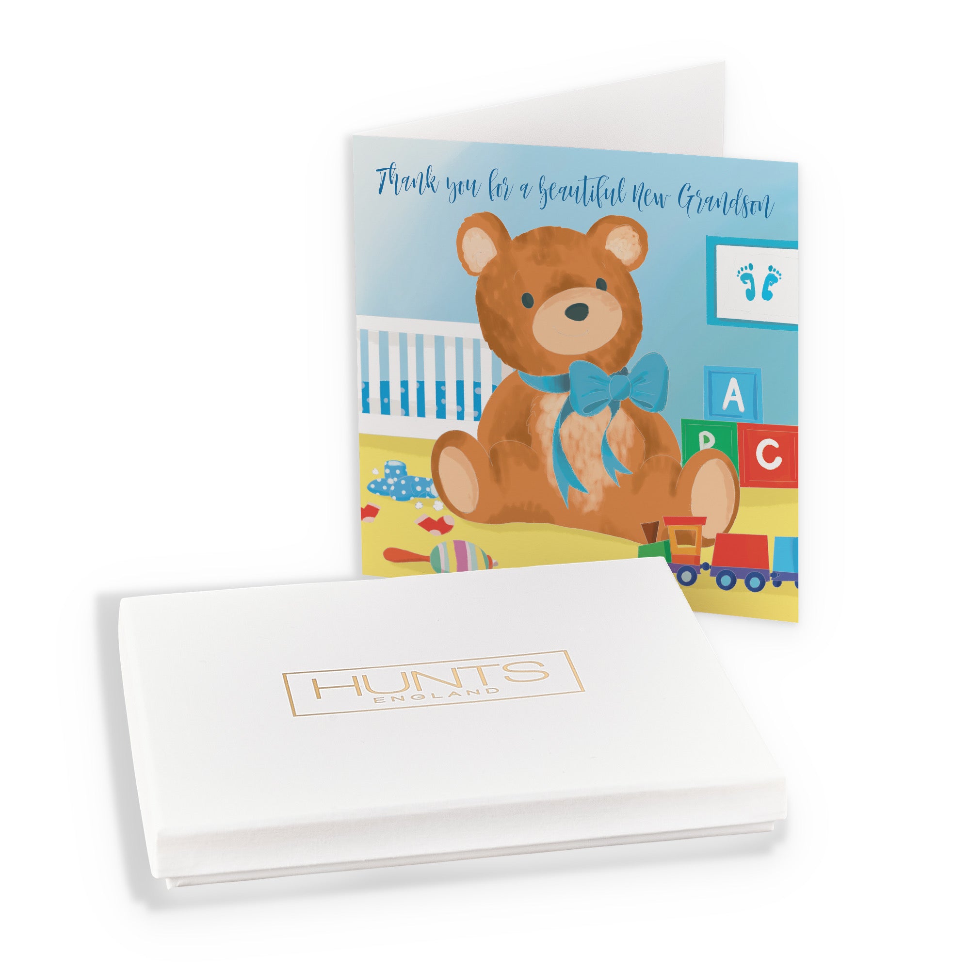 Boxed Thank You For A Beautiful New Grandson Card Teddy Bear Classic - Default Title (B0D5RJGQ9K)