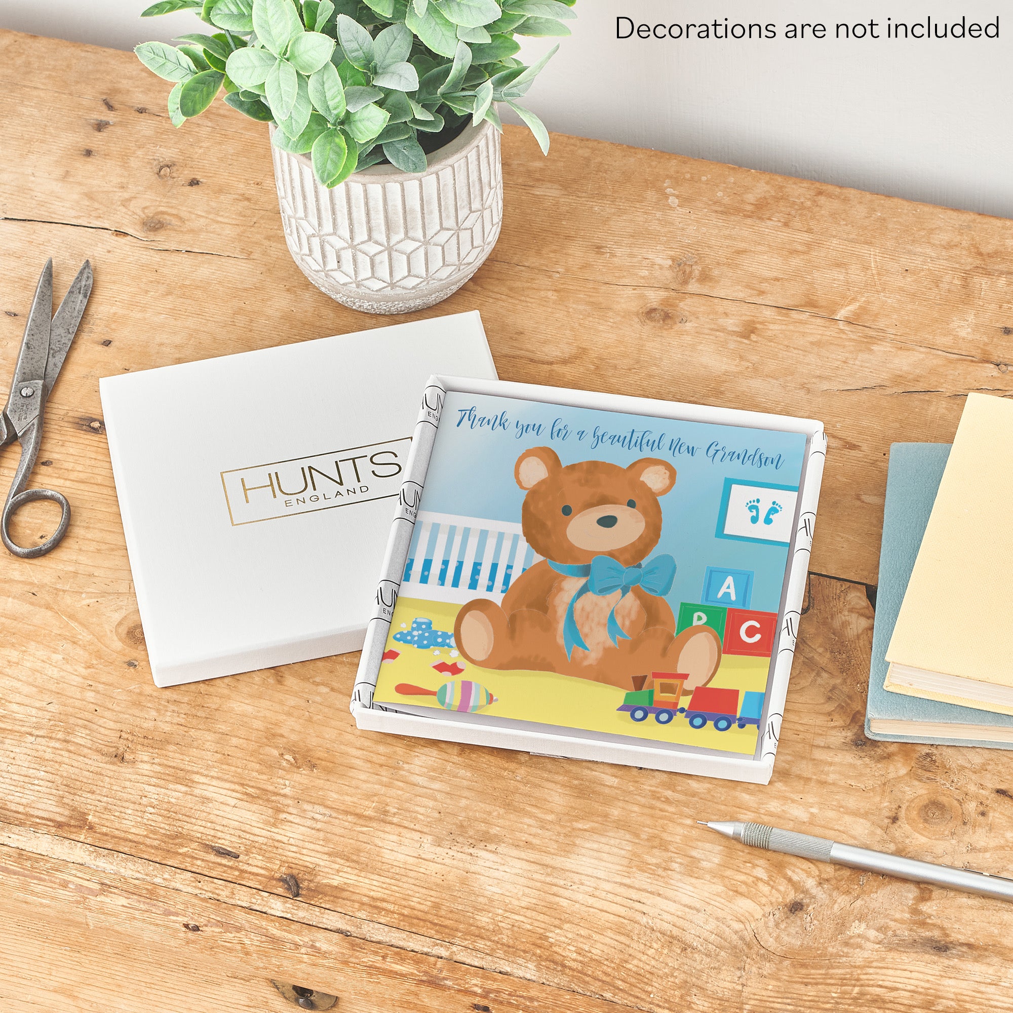 Boxed Thank You For A Beautiful New Grandson Card Teddy Bear Classic - Default Title (B0D5RJGQ9K)