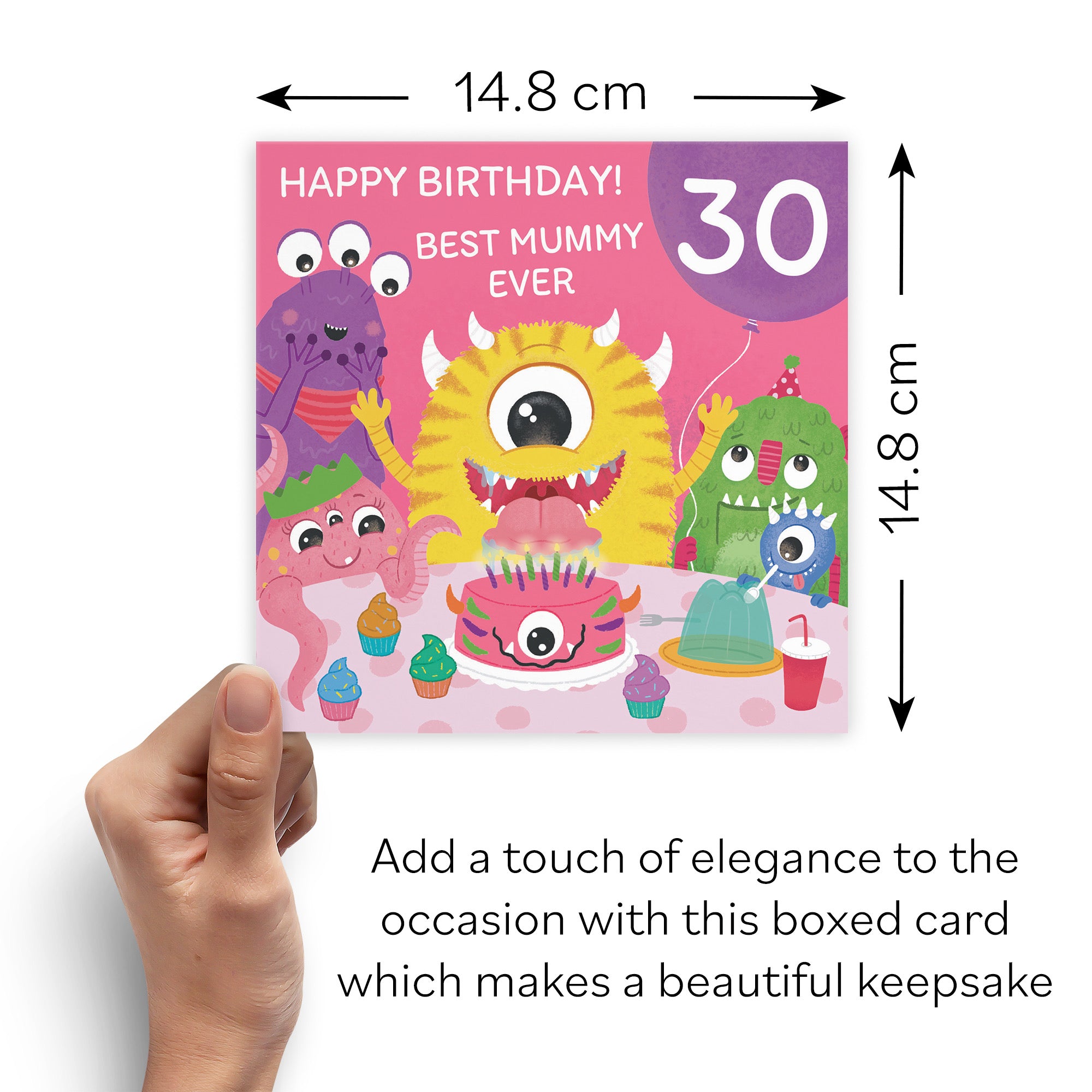 Boxed 30th Mummy Monsters Party Birthday Card Imagination - Default Title (B0D5RJT6B6)