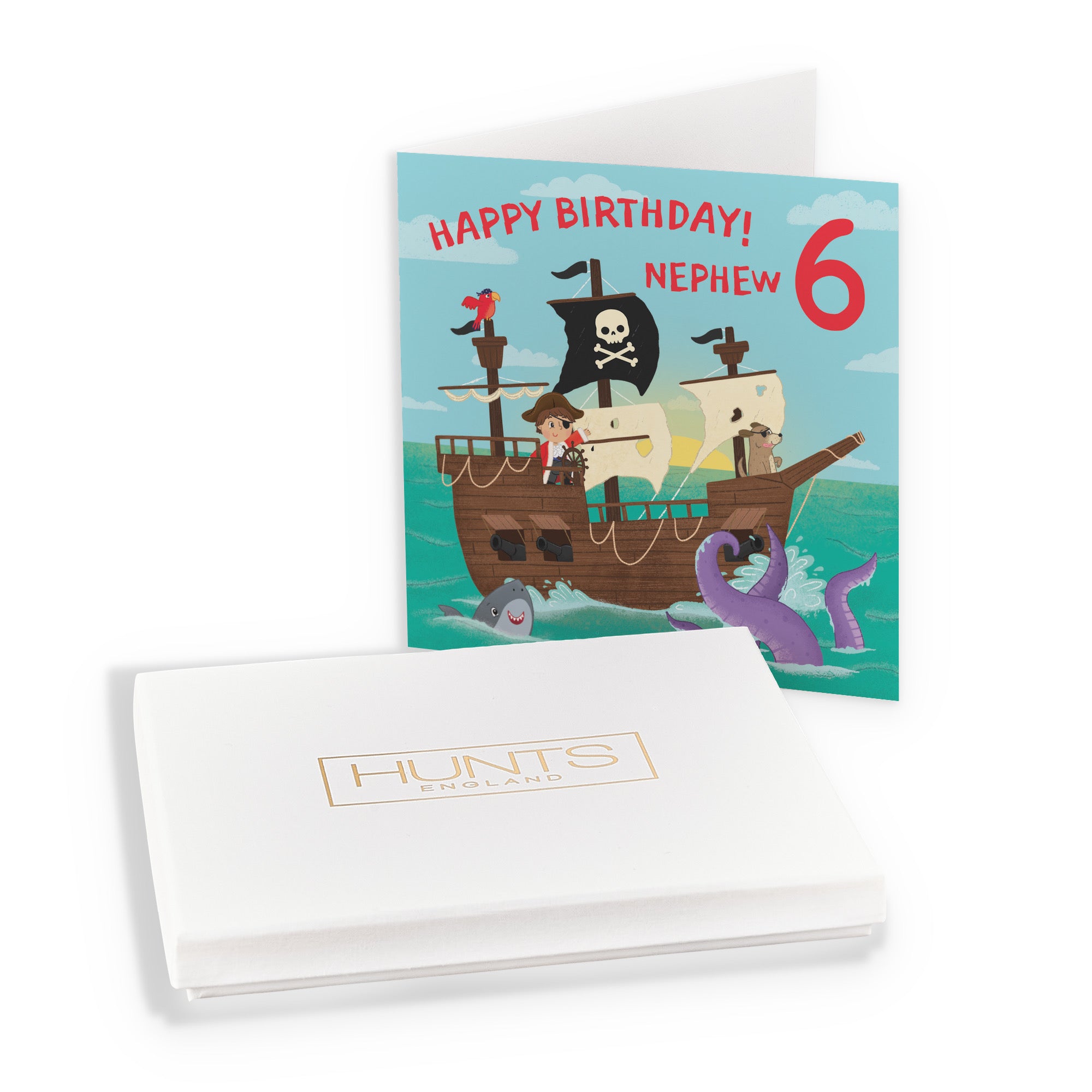 Boxed 6th Nephew Pirate Ship Birthday Card Imagination - Default Title (B0D5RJT6B9)