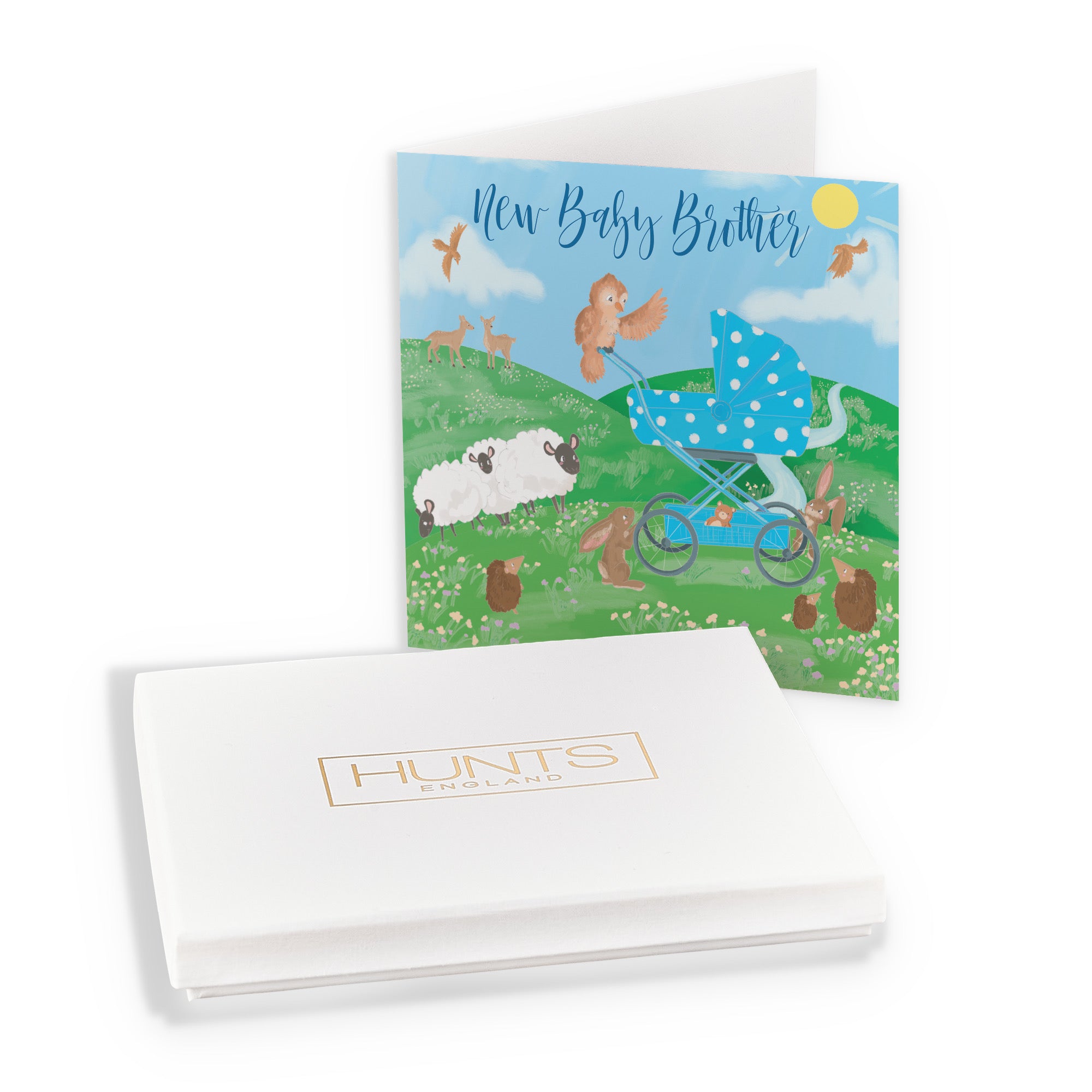 Boxed New Baby Brother Congratulations Card Countryside - Default Title (B0D5RK1D5R)