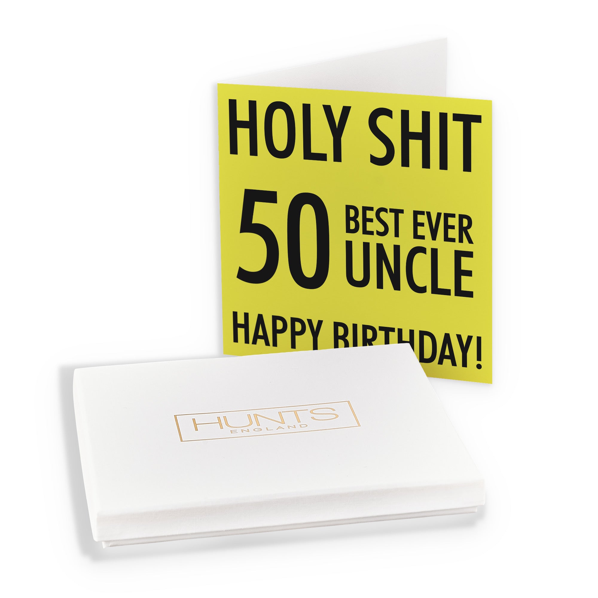 Boxed 50th Uncle Birthday Card Holy Shit - Default Title (B0D5RK31Q6)