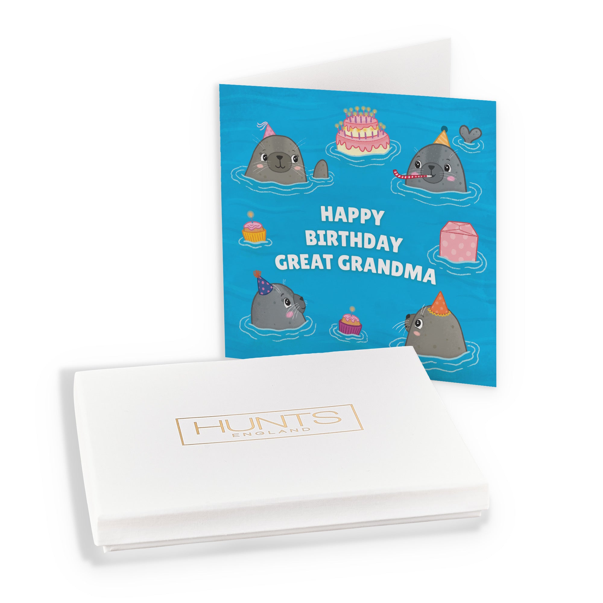 Boxed Great Grandma Cute Seals Birthday Card Ocean - Default Title (B0D5RK9BWK)