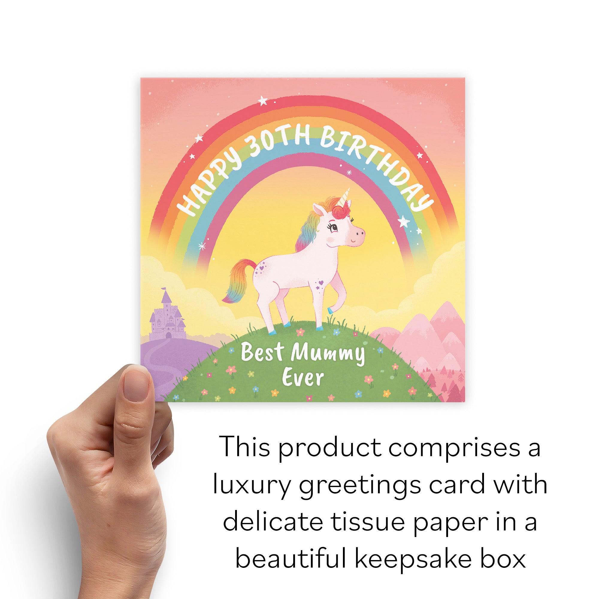 Boxed 30th Mummy Unicorn Birthday Card Imagination - Default Title (B0D5RKLV9T)